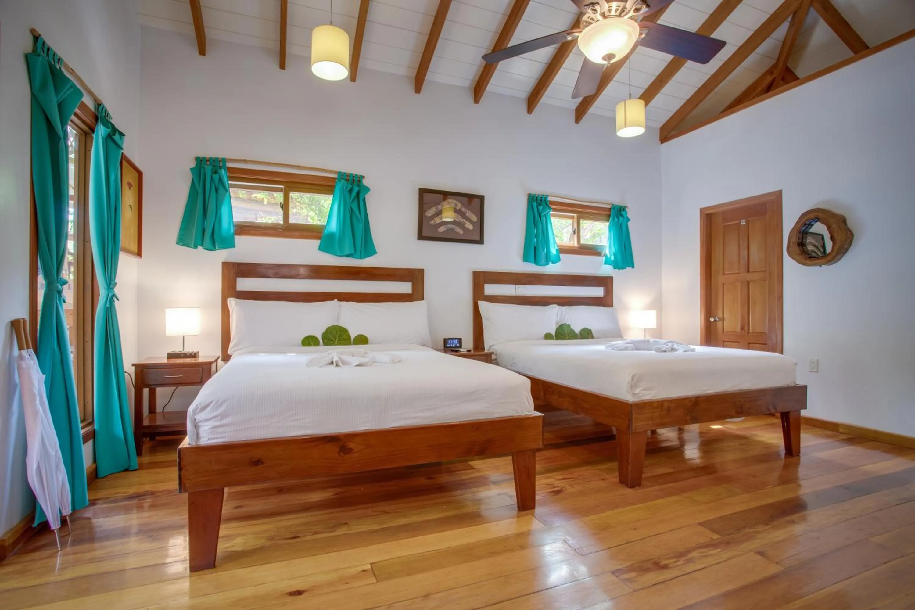 Bed in Mariposa Belize Beach Resort