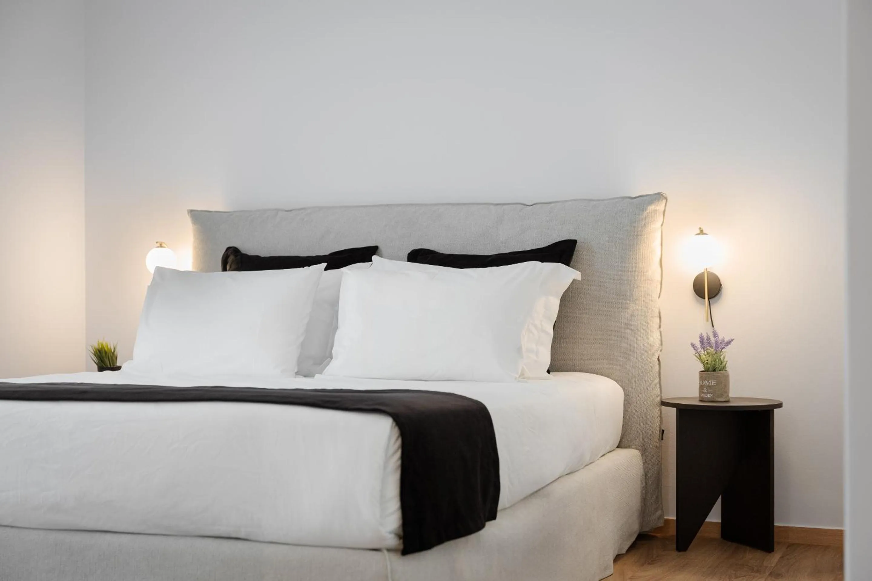 Bed in Acropolis Classy Apartments