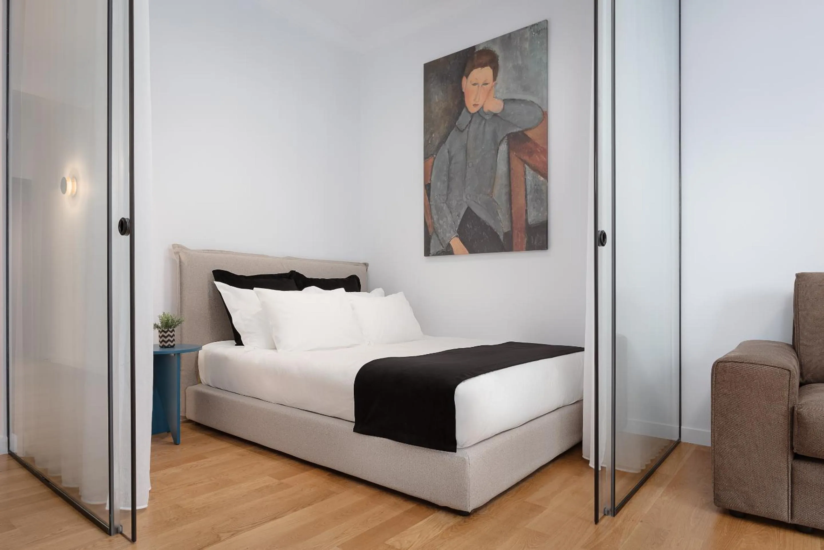 Bed in Acropolis Classy Apartments