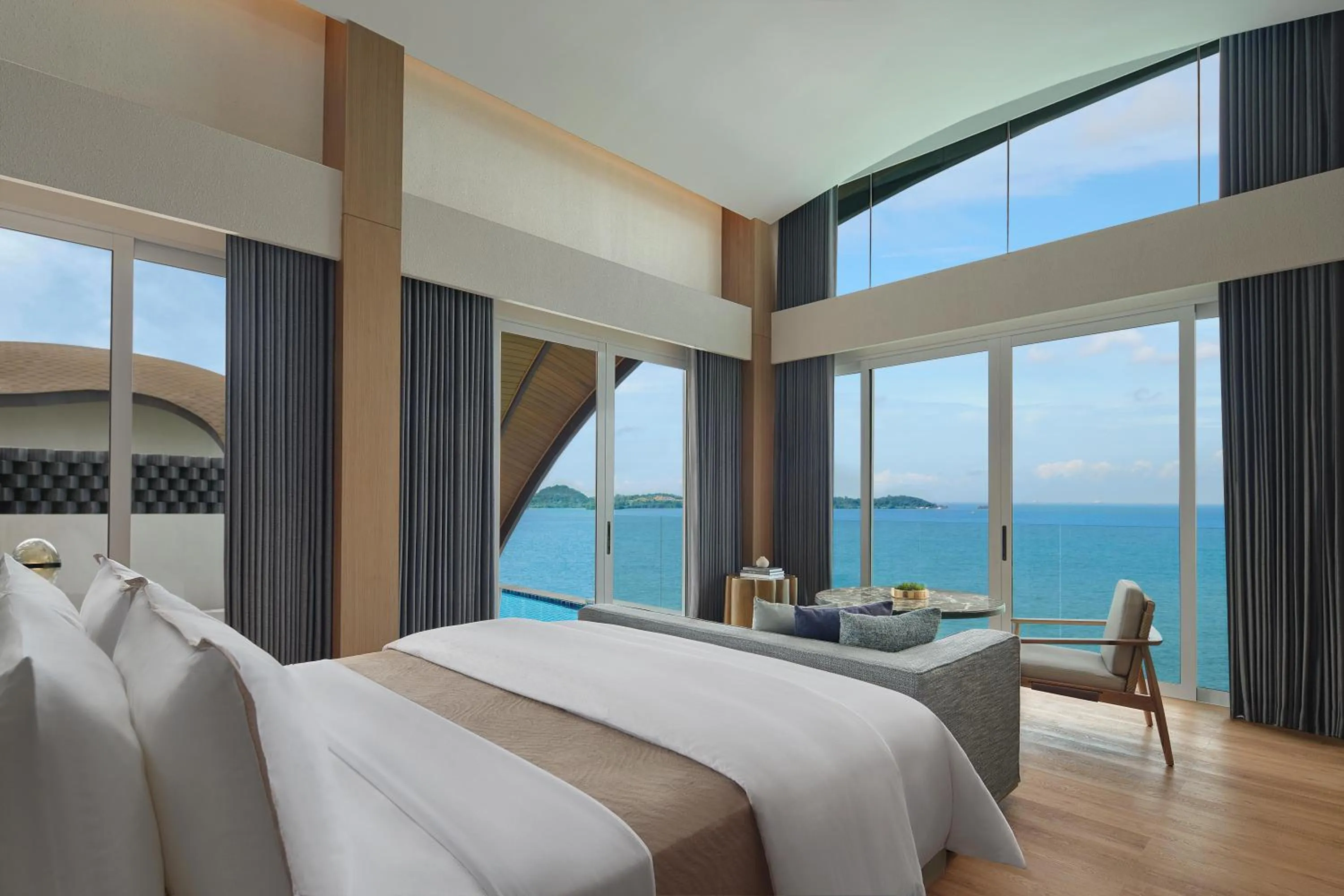 Bed in The Westin Nirup Island Resort & Spa
