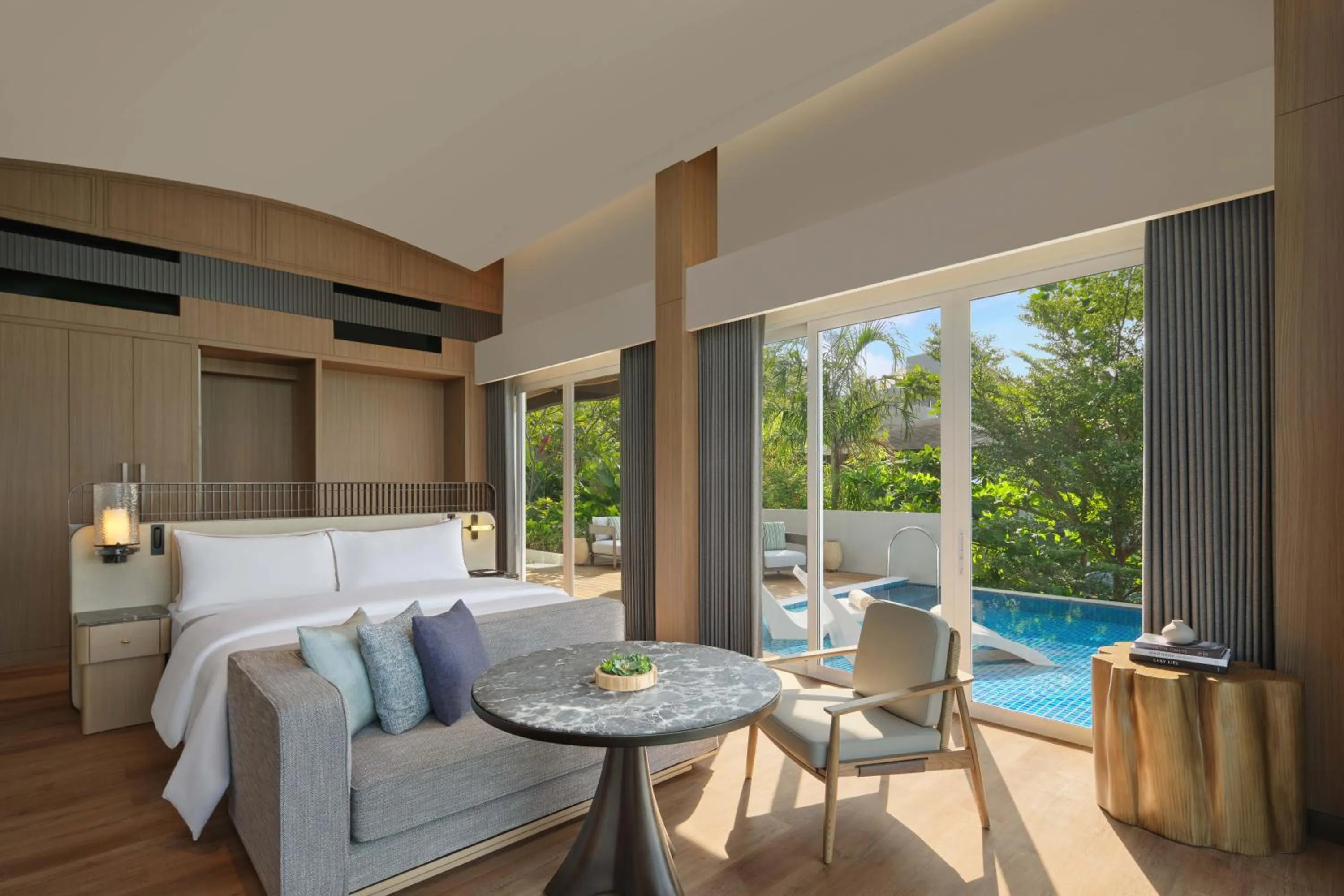 Bed in The Westin Nirup Island Resort & Spa