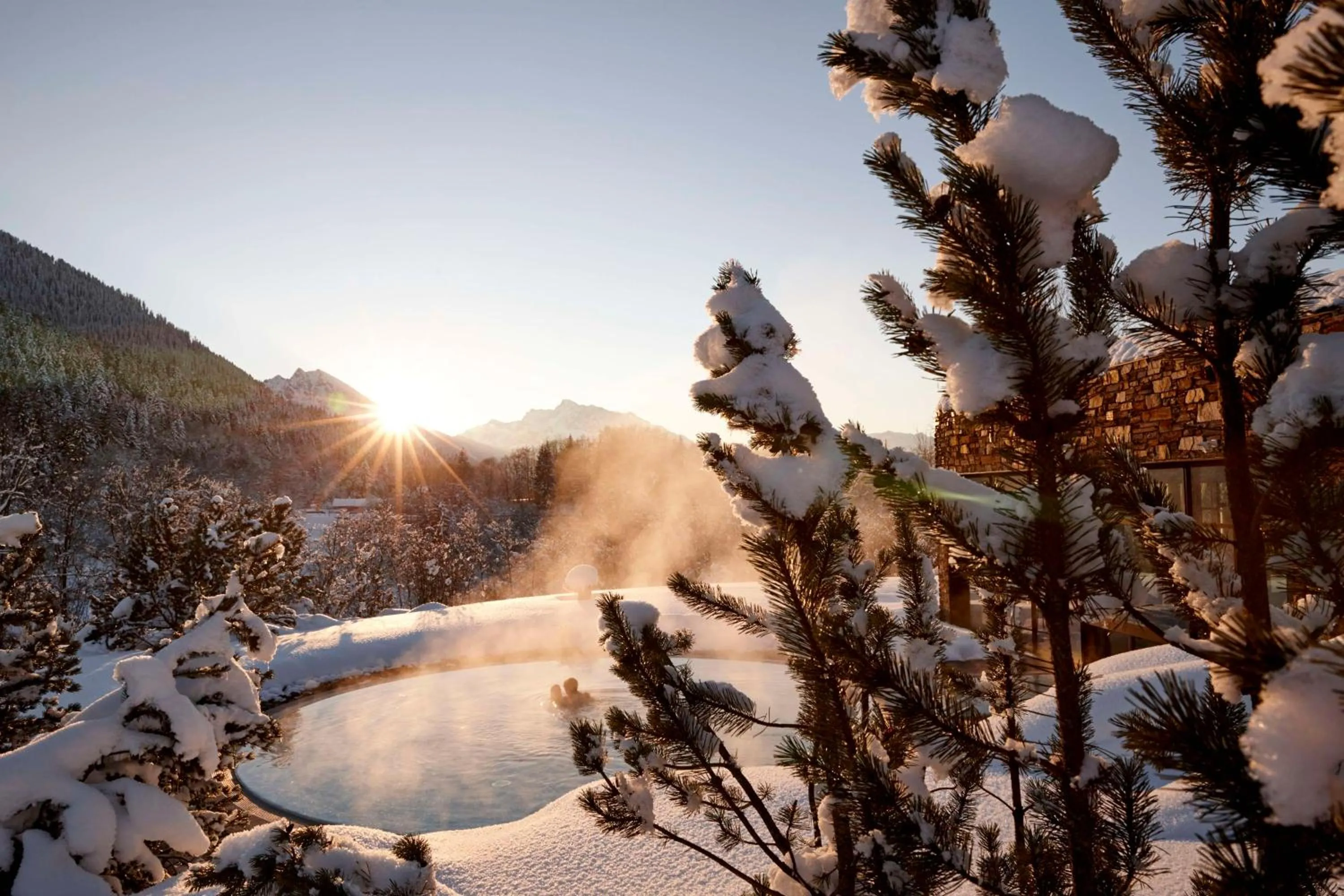 Pool view in Kempinski Hotel Berchtesgaden