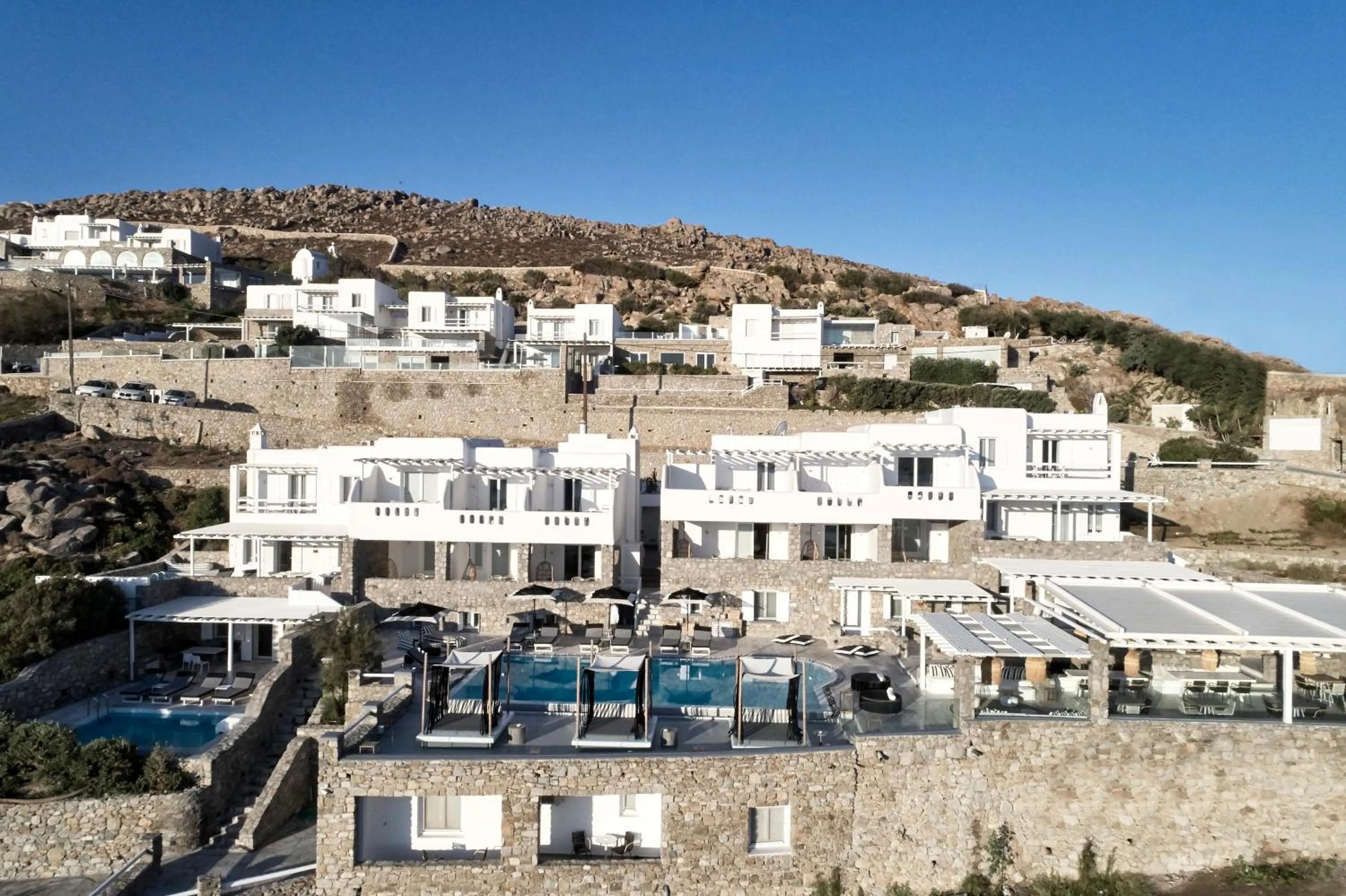 Bird's eye view in Mykonos No5 Luxury Suites & Villas