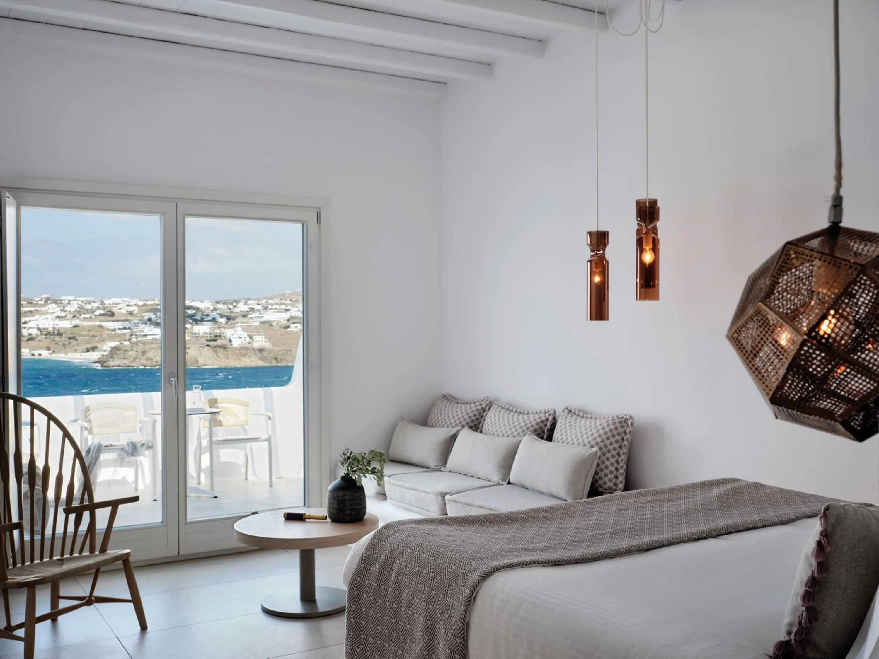 Bedroom, Bed in Mykonos No5 Luxury Suites & Villas