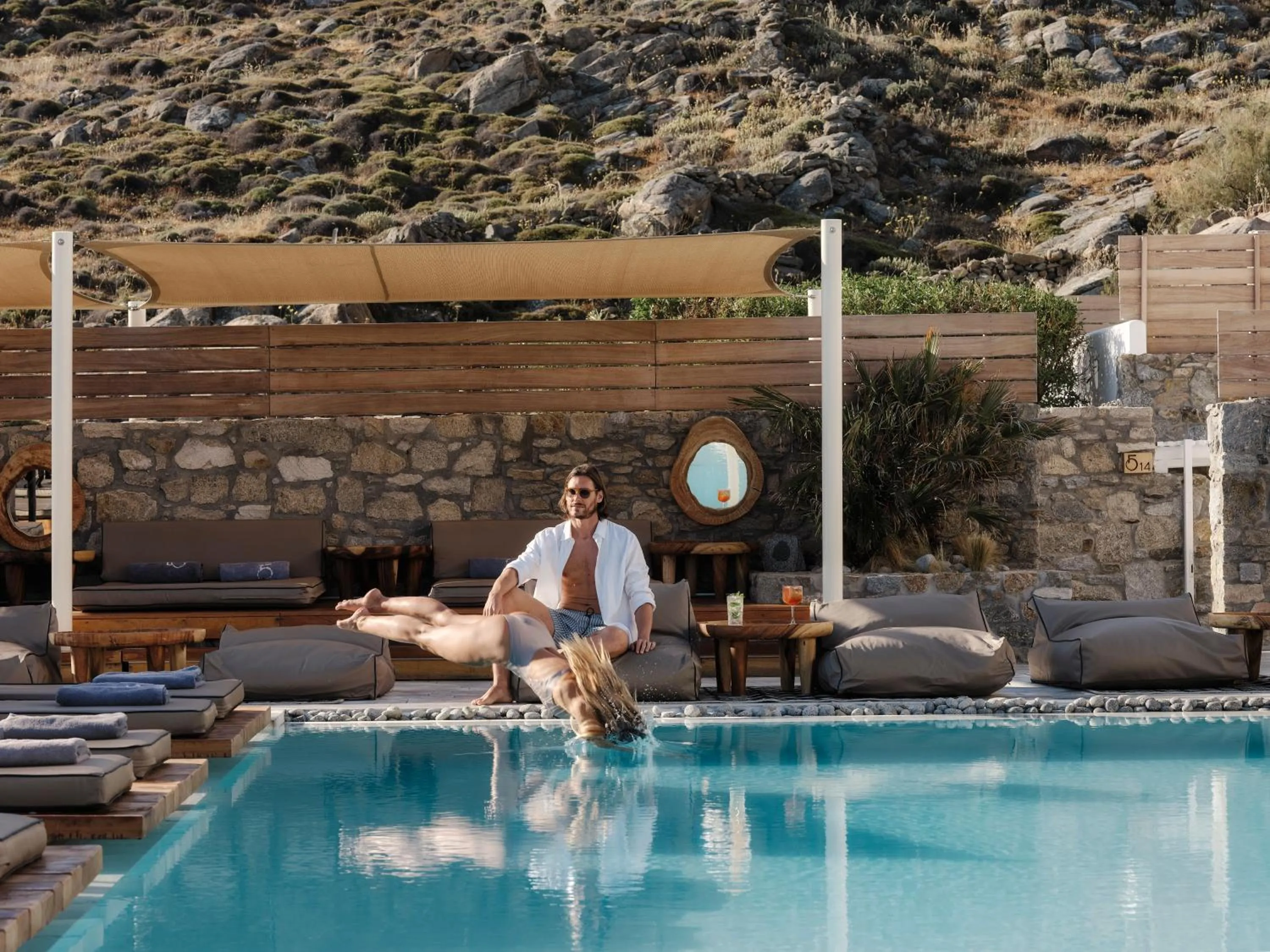 Swimming pool in Mykonos No5 Luxury Suites & Villas