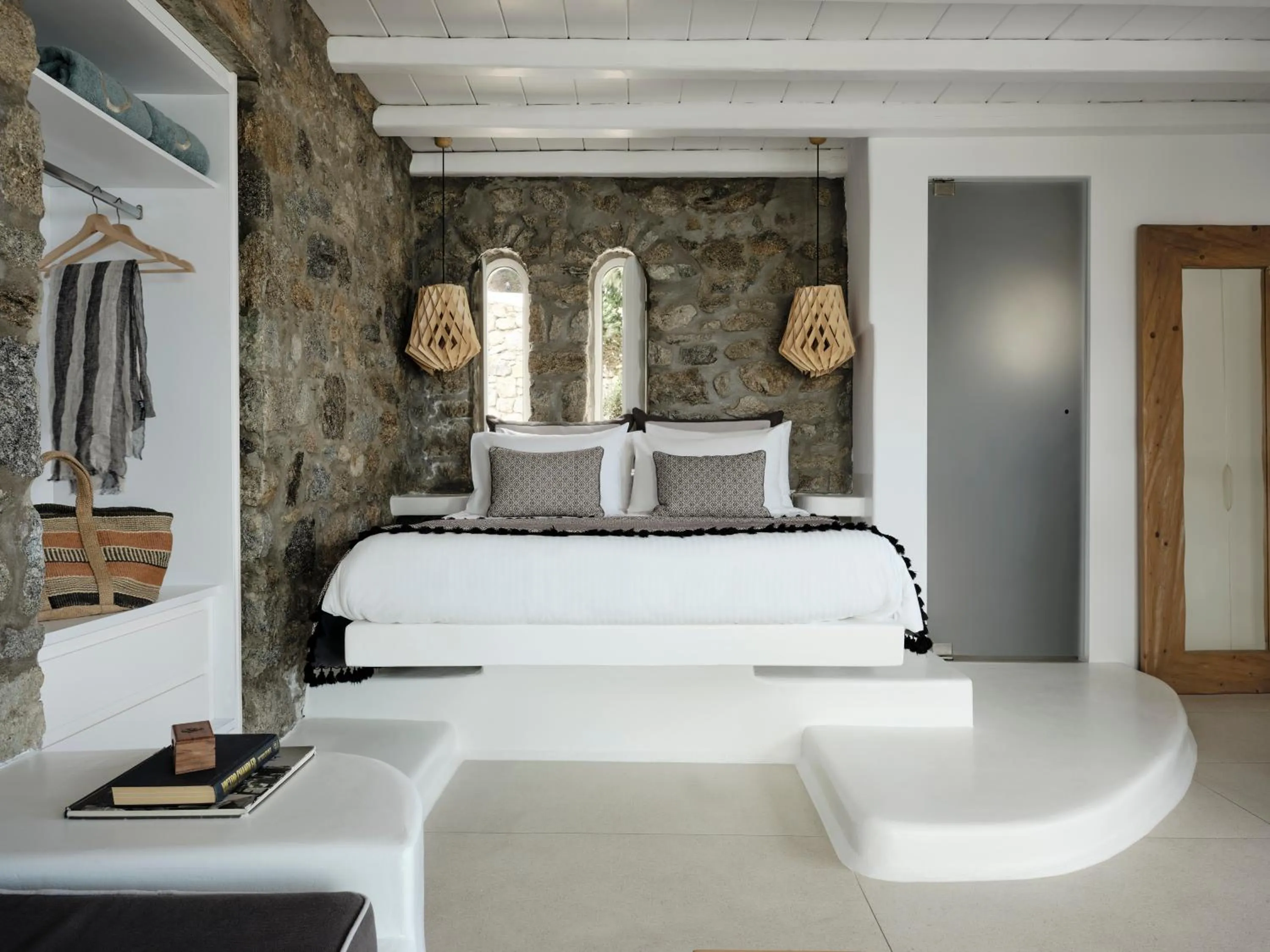 Bedroom, Bed in Mykonos No5 Luxury Suites & Villas