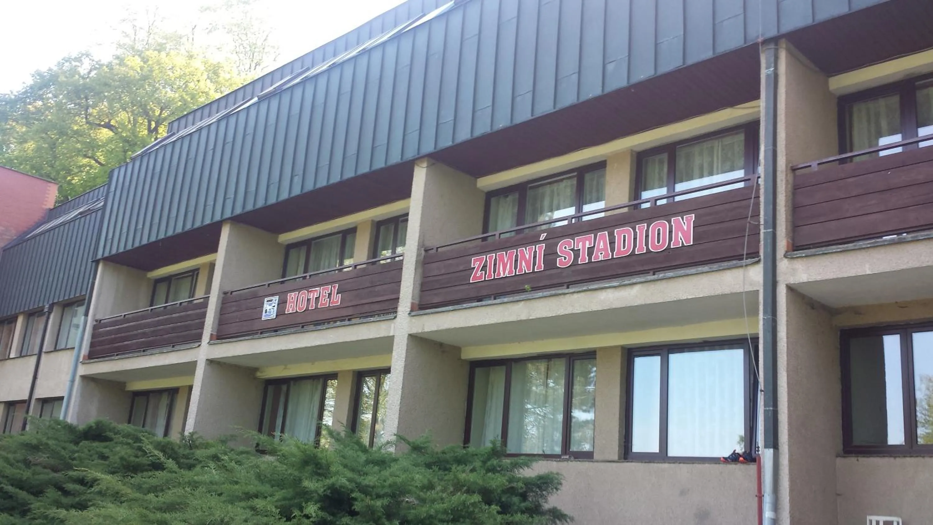 Decorative detail in Hotel Zimní stadion Náchod