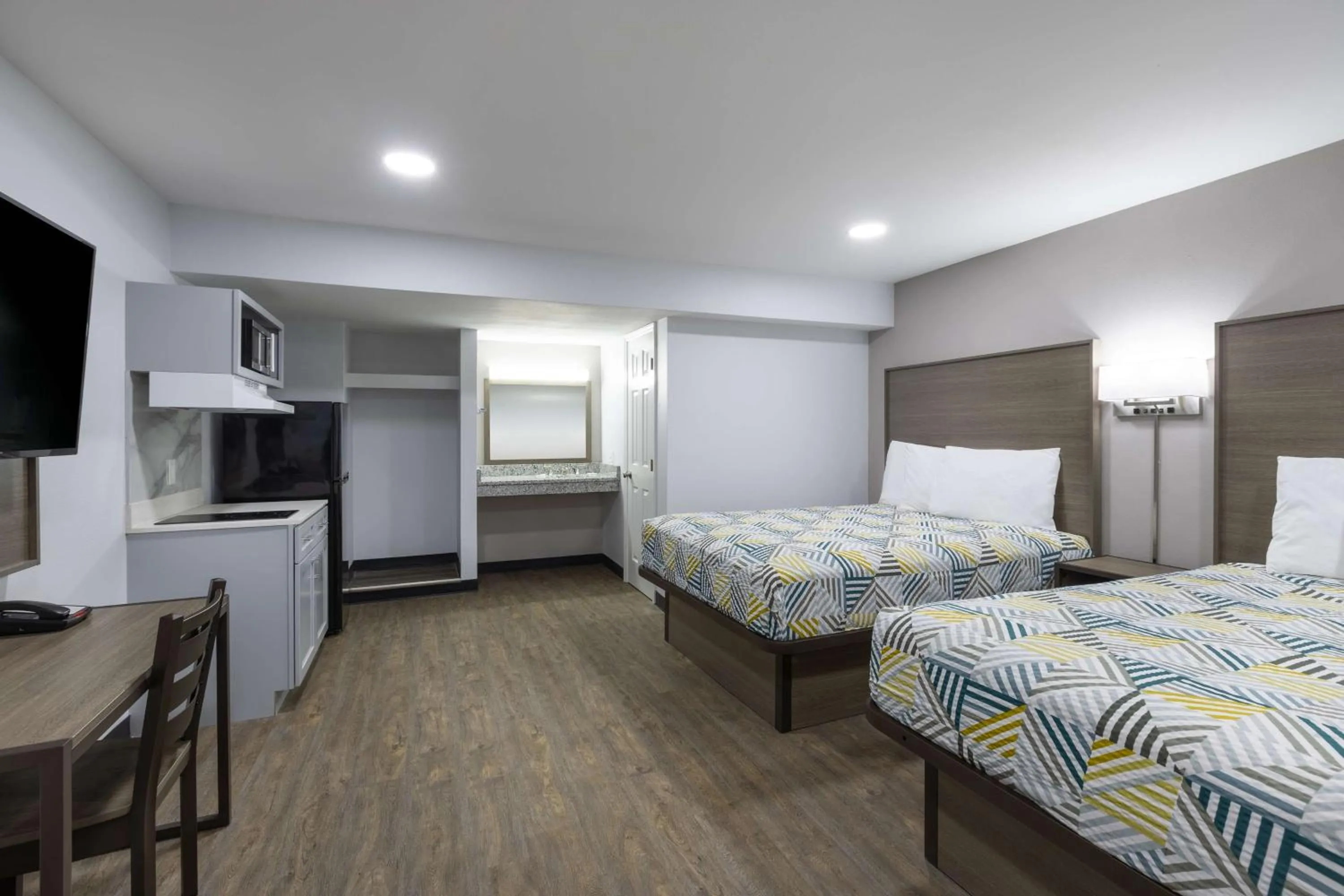 Bedroom, Bed in Studio 6 Hickory NC