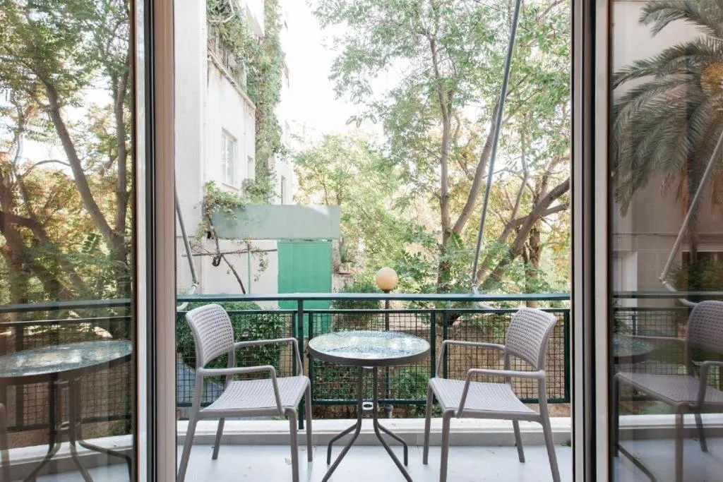 Balcony/Terrace in Tranquil Studio in Pangrati Athens Center