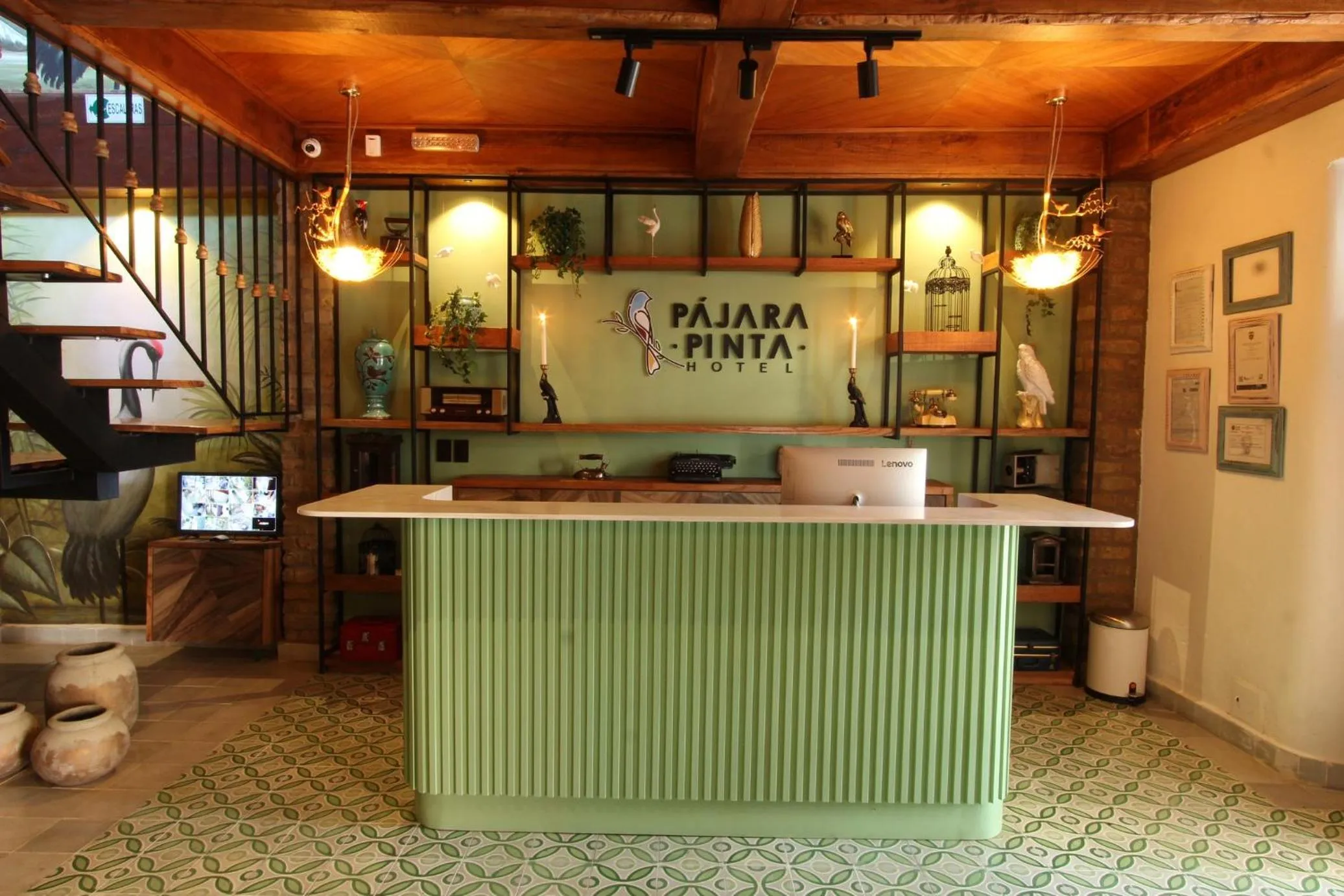 Lobby or reception in Hotel Pajara Pinta