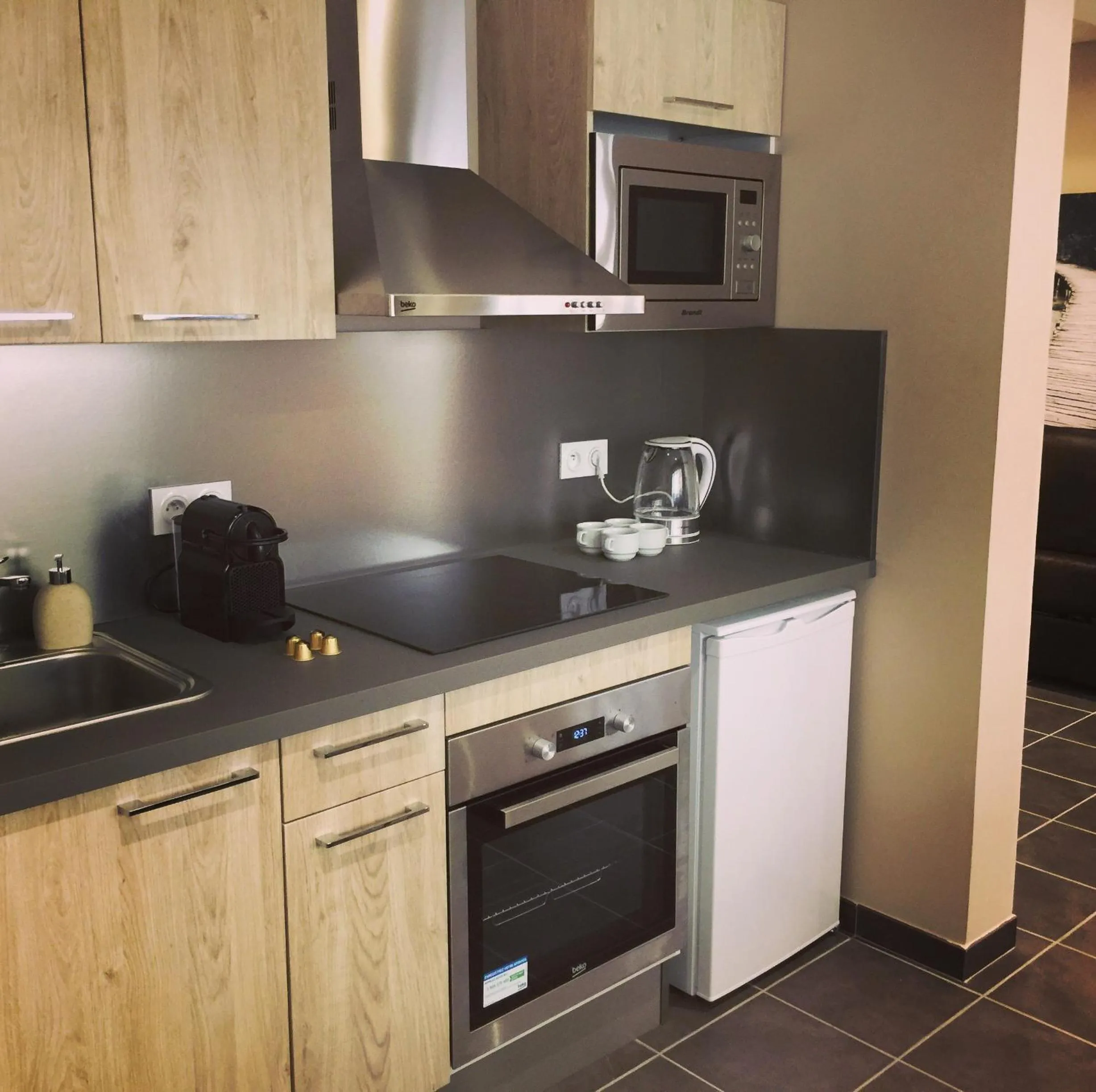 Kitchen or kitchenette in Villa Serafina Apartements