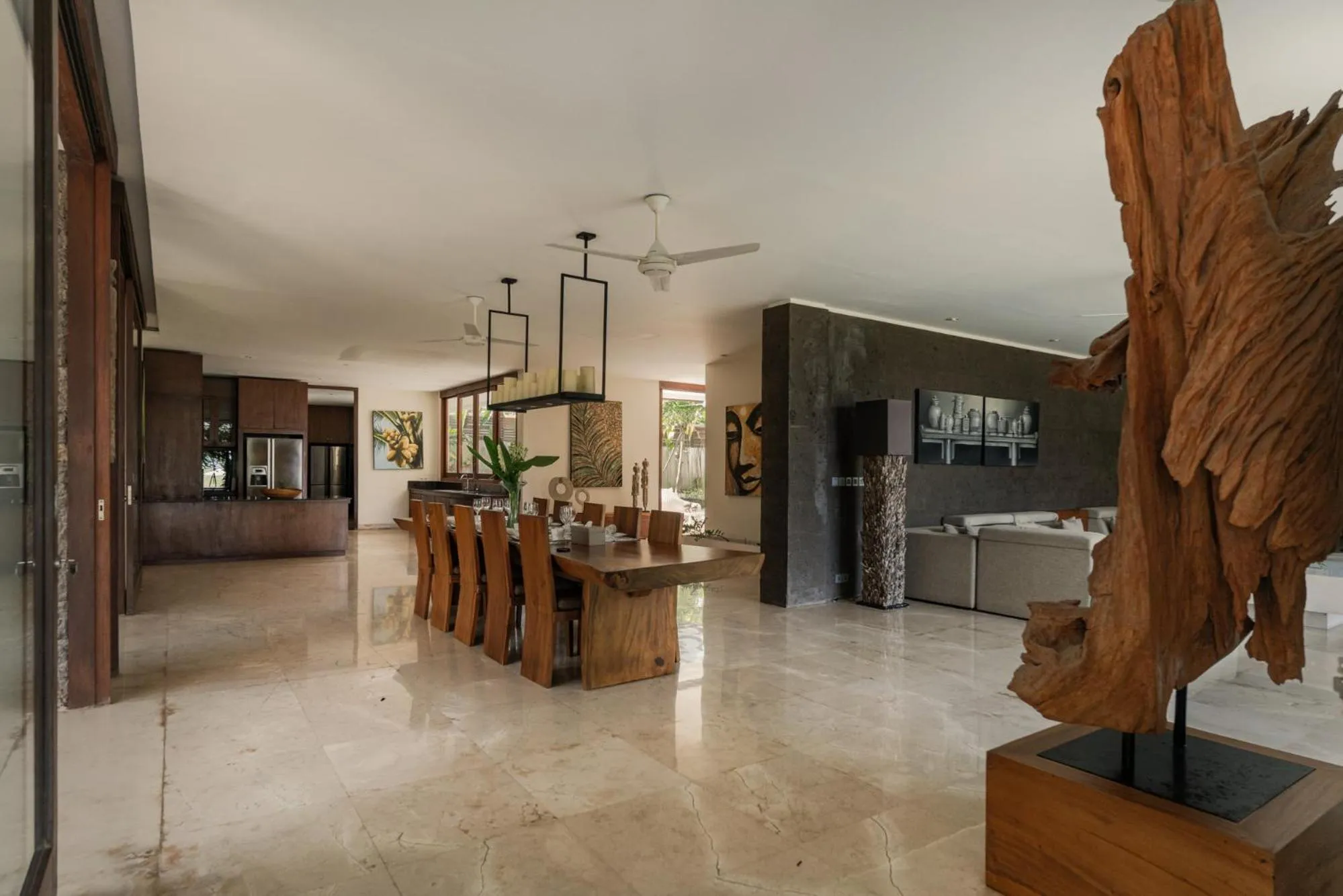 Dining area in OMEKAI Cemagi by Nakula