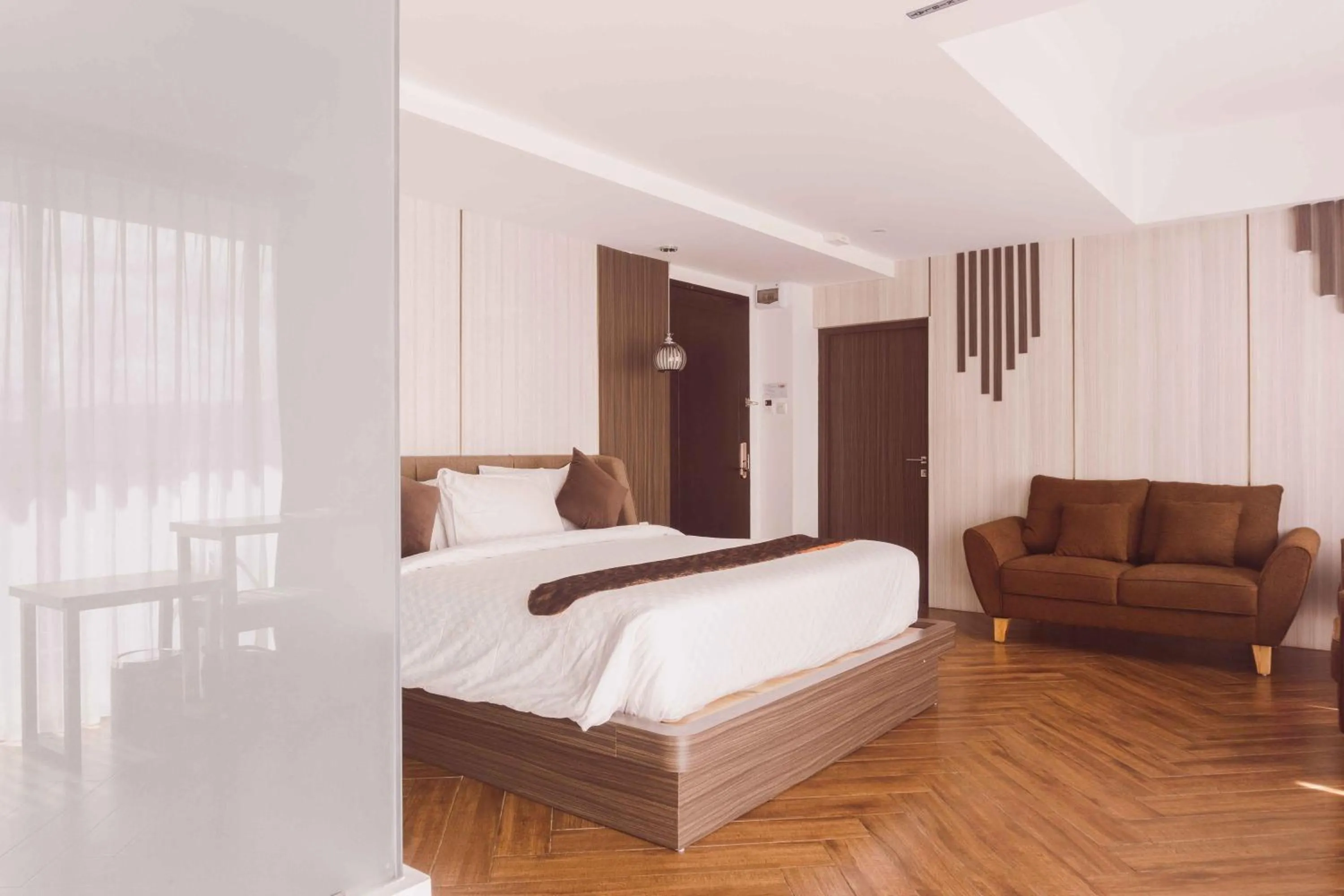 Bed in Fahira Hotel Syariah Bukittinggi