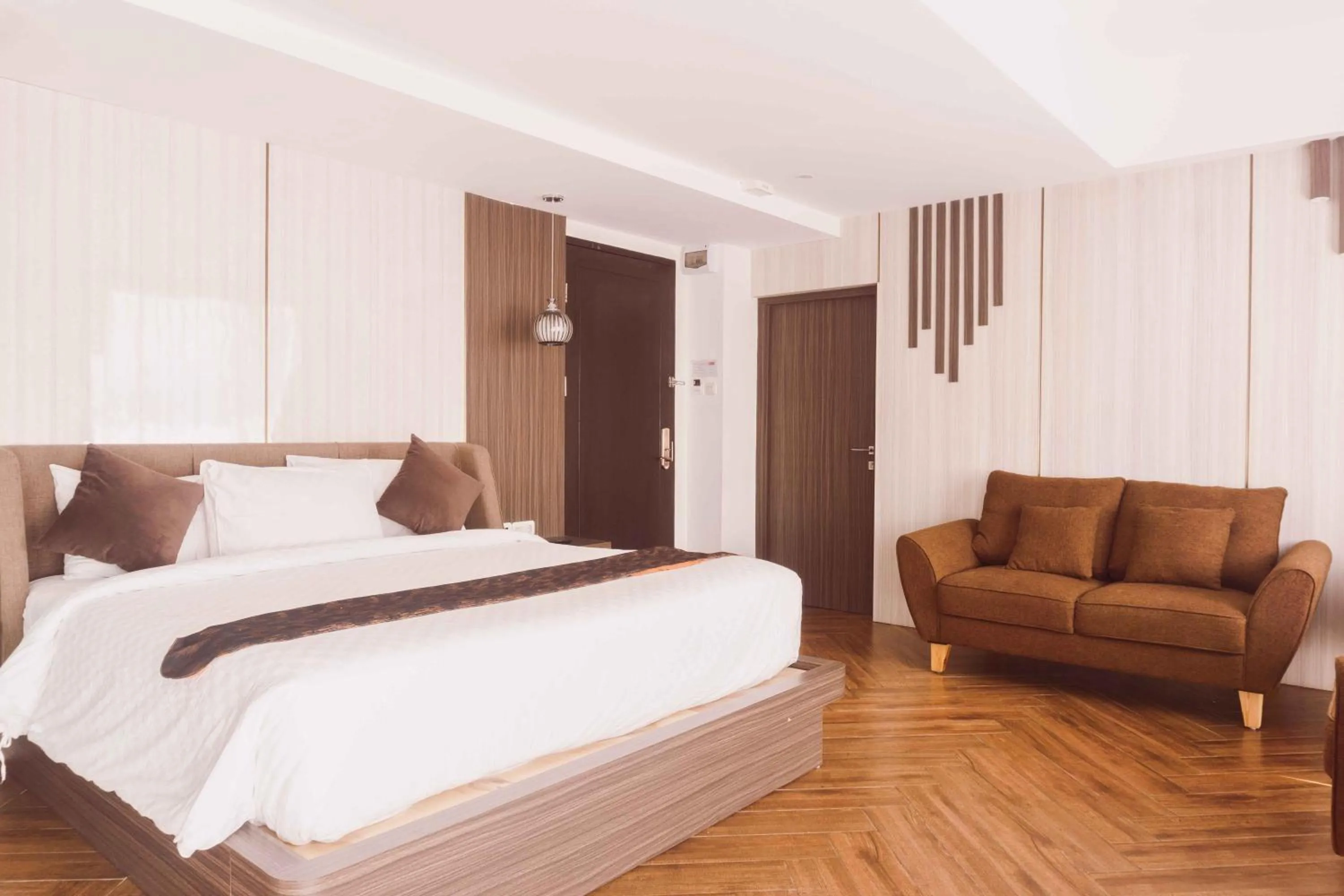 Bed in Fahira Hotel Syariah Bukittinggi