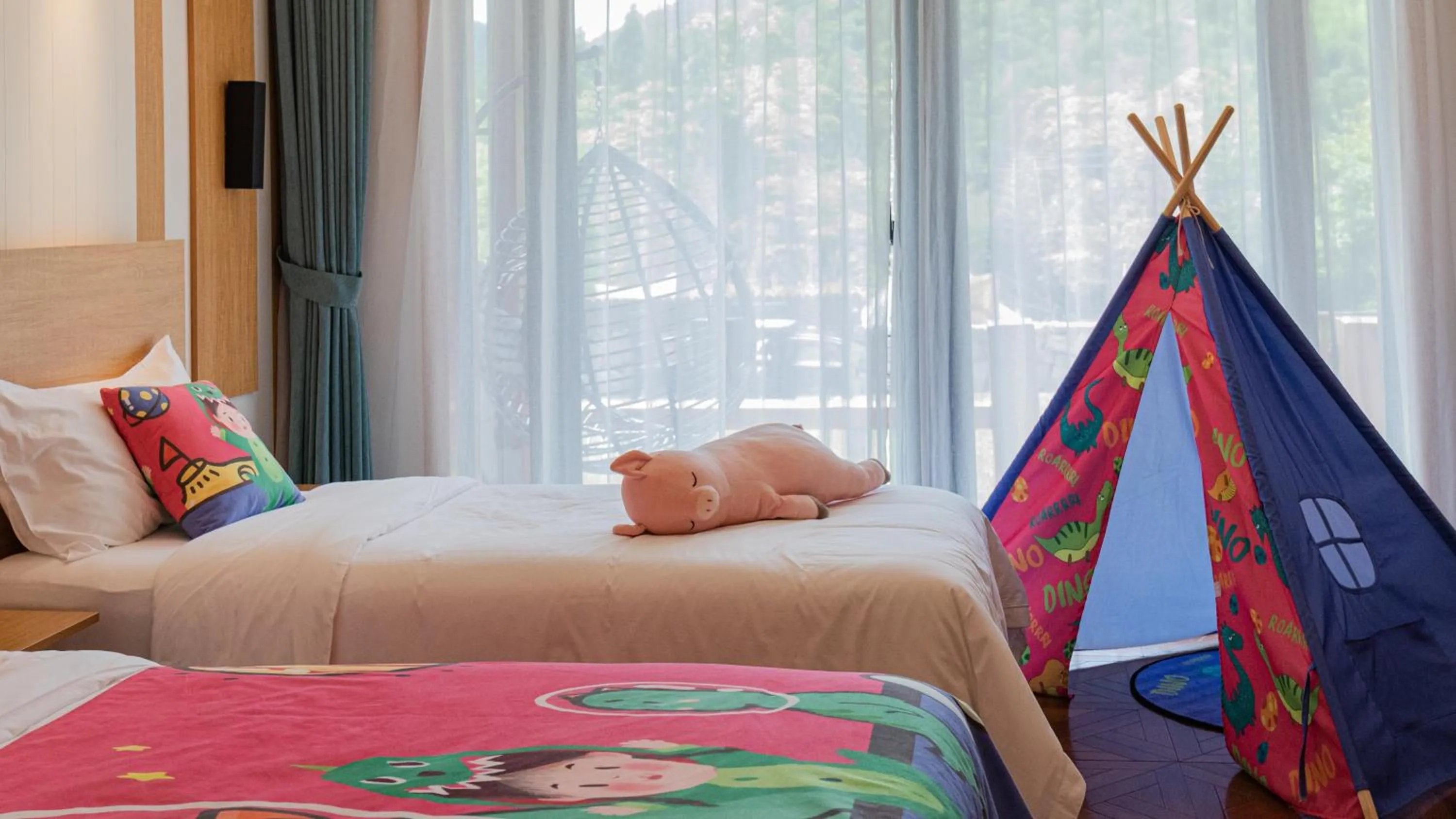 Bed in Nian hotel & resorts