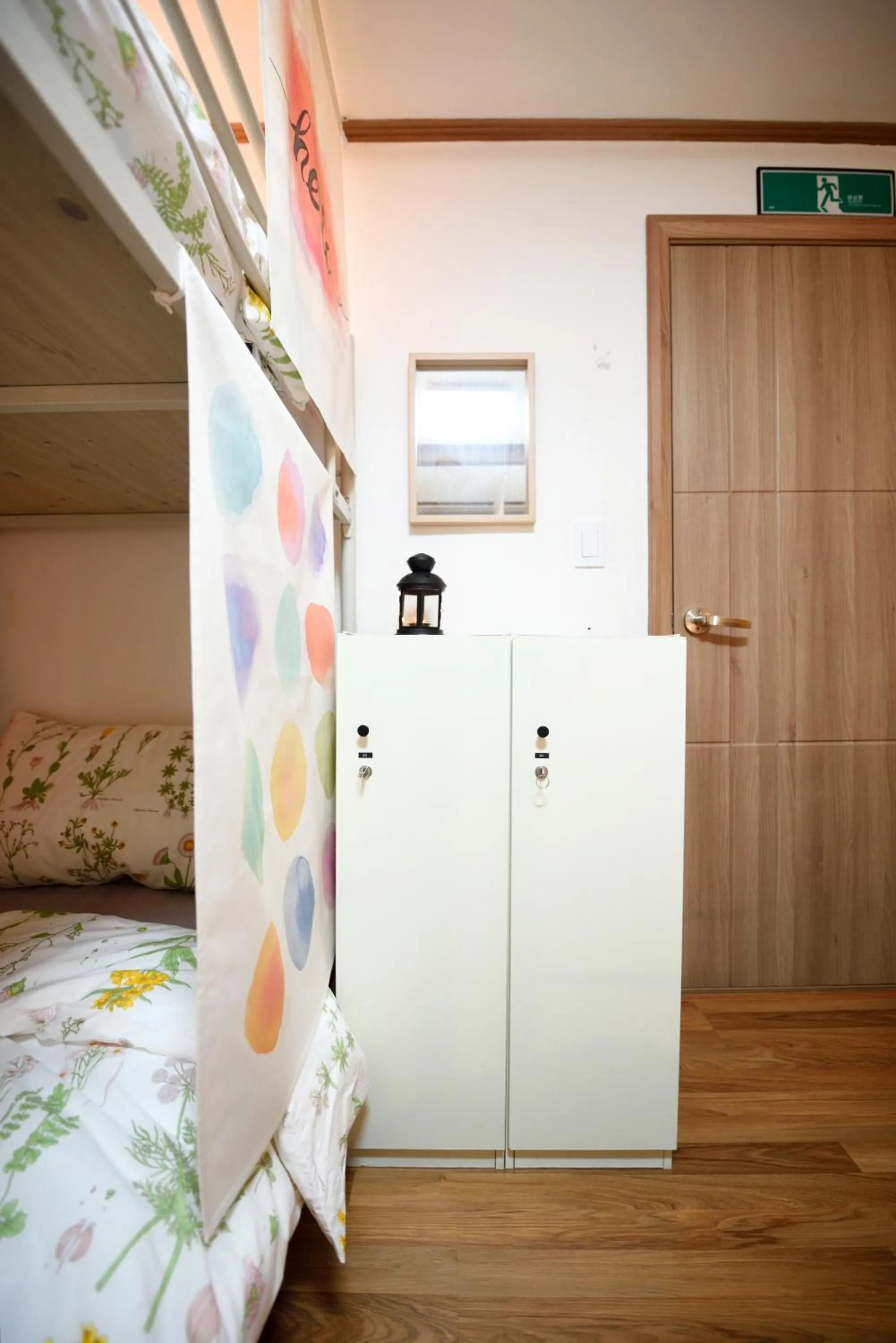 Decorative detail, Bed in The One Hostel Hongdae in Seoul - Foreigner Only