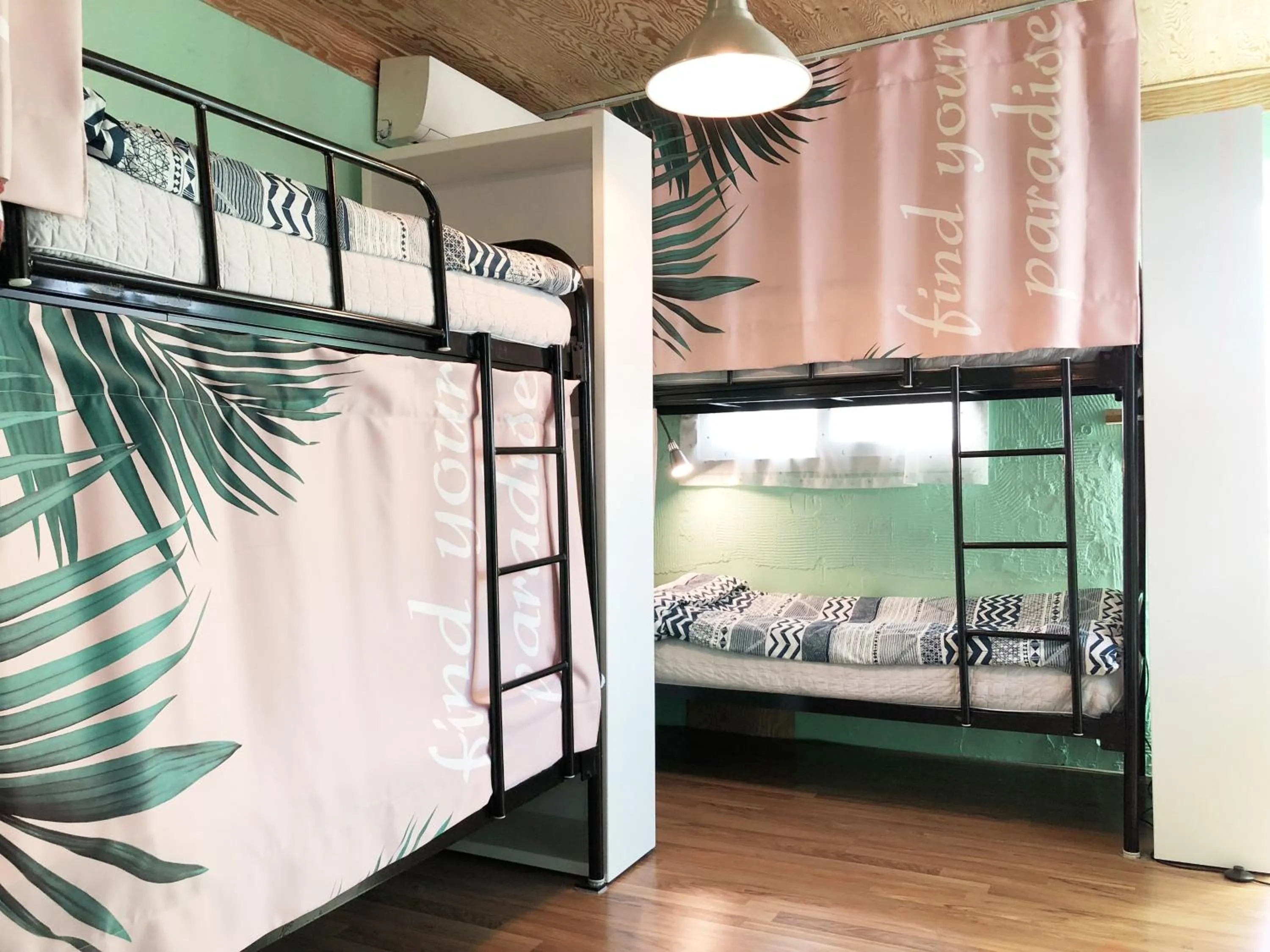 Decorative detail, Bed in The One Hostel Hongdae in Seoul - Foreigner Only