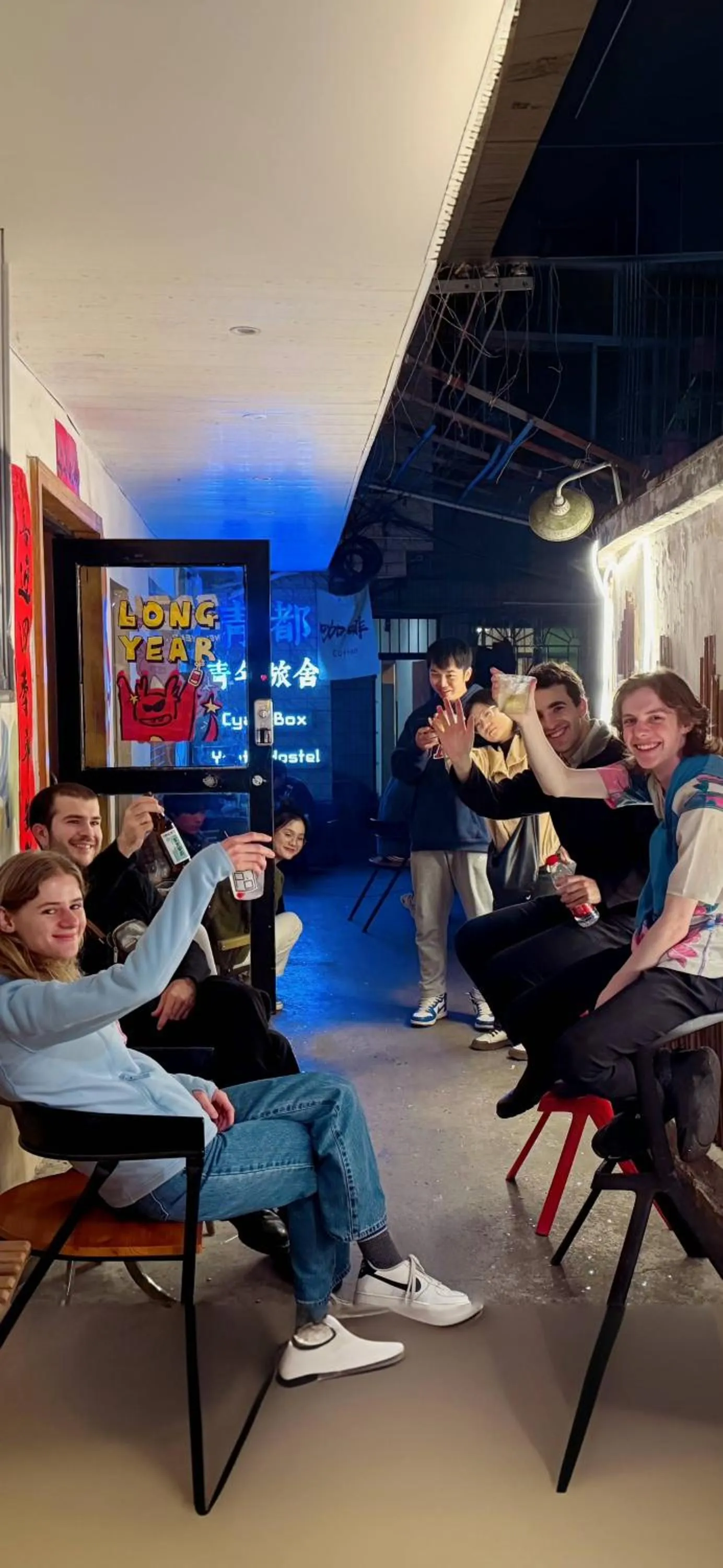 People in Guilin Cyan Box Guest House