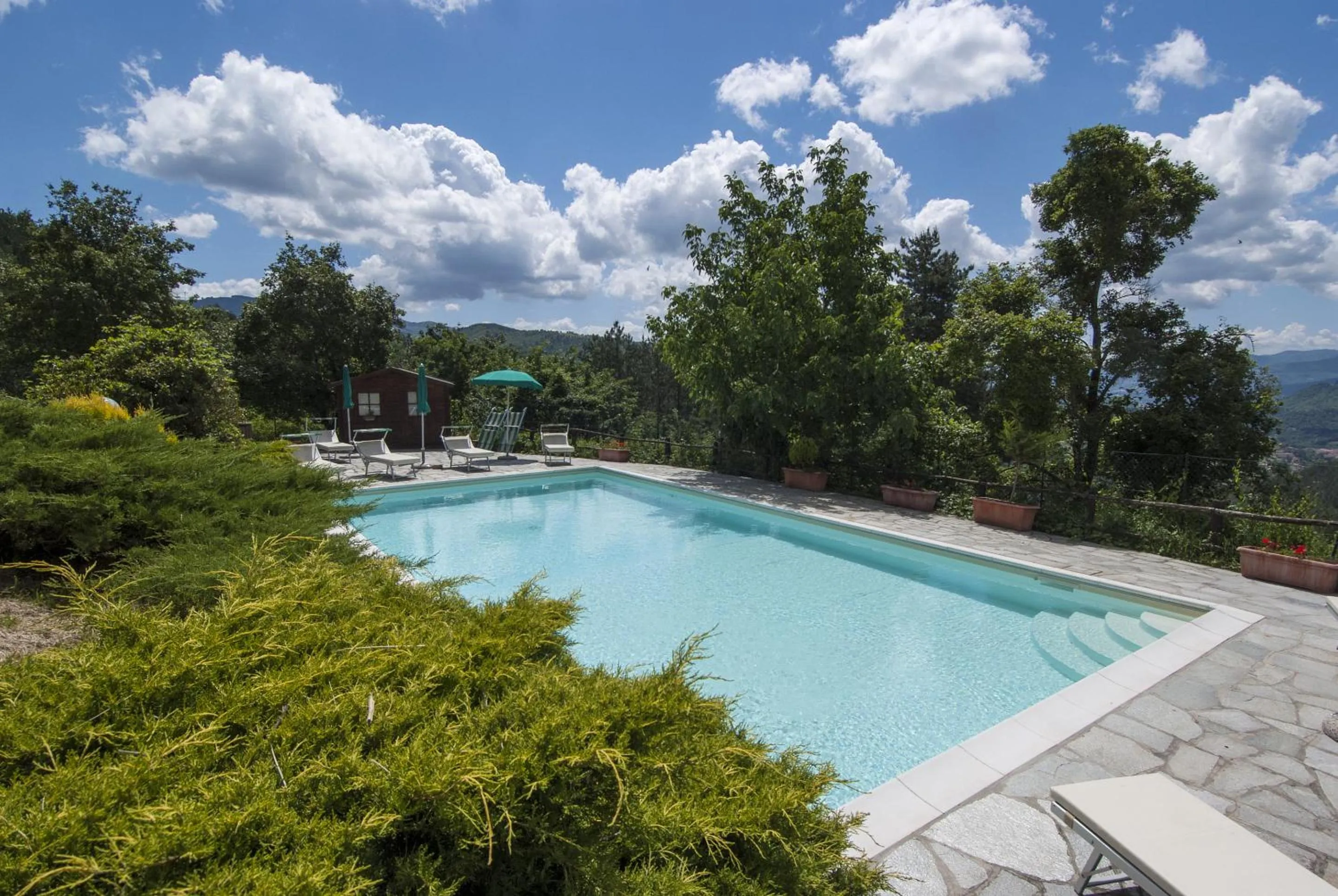 Pool view in Borgo Tramonte