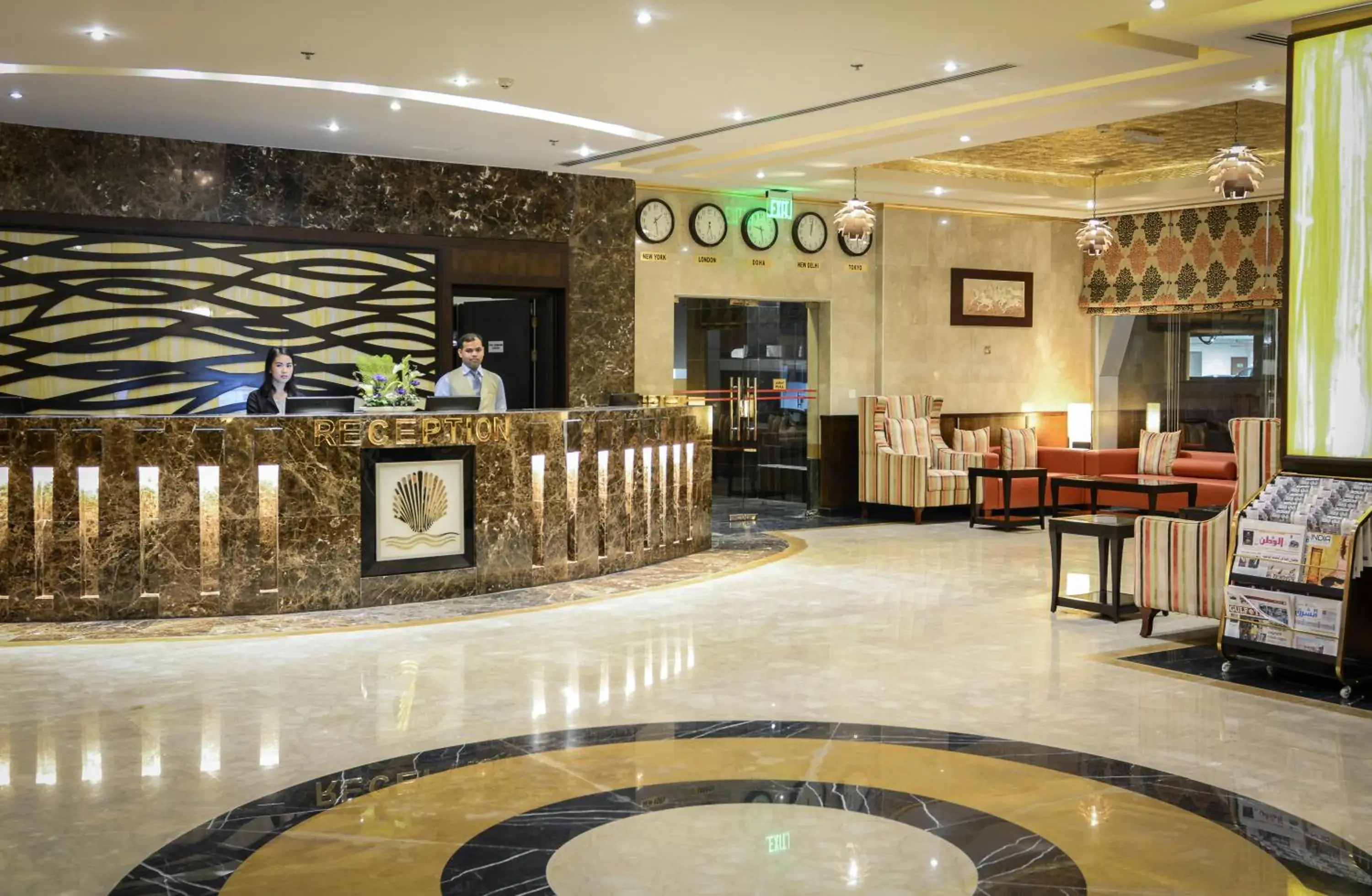 Lobby or reception in Golden Ocean Hotel