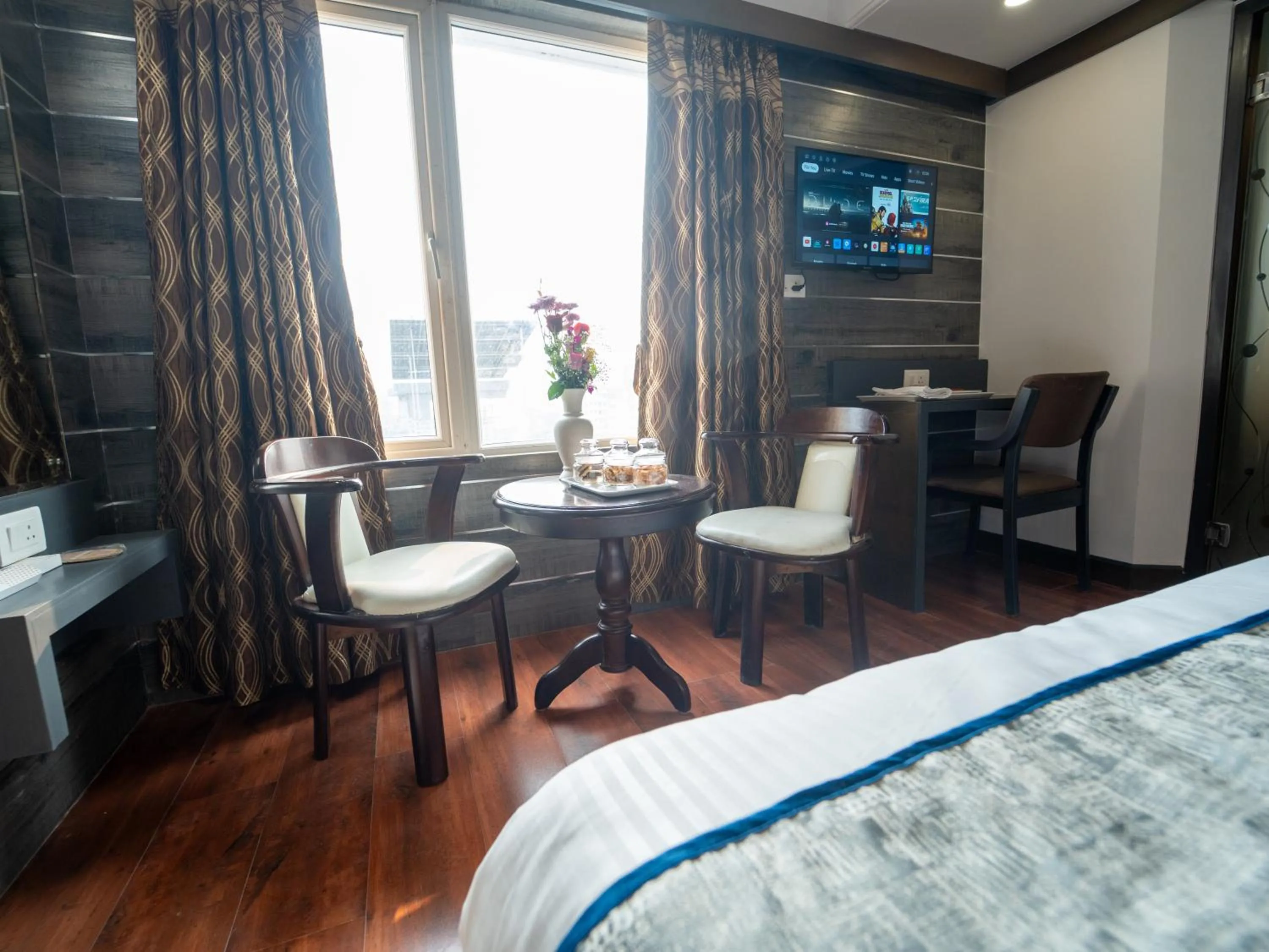 View (from property/room), Bed in Hotel Pravasa Stay