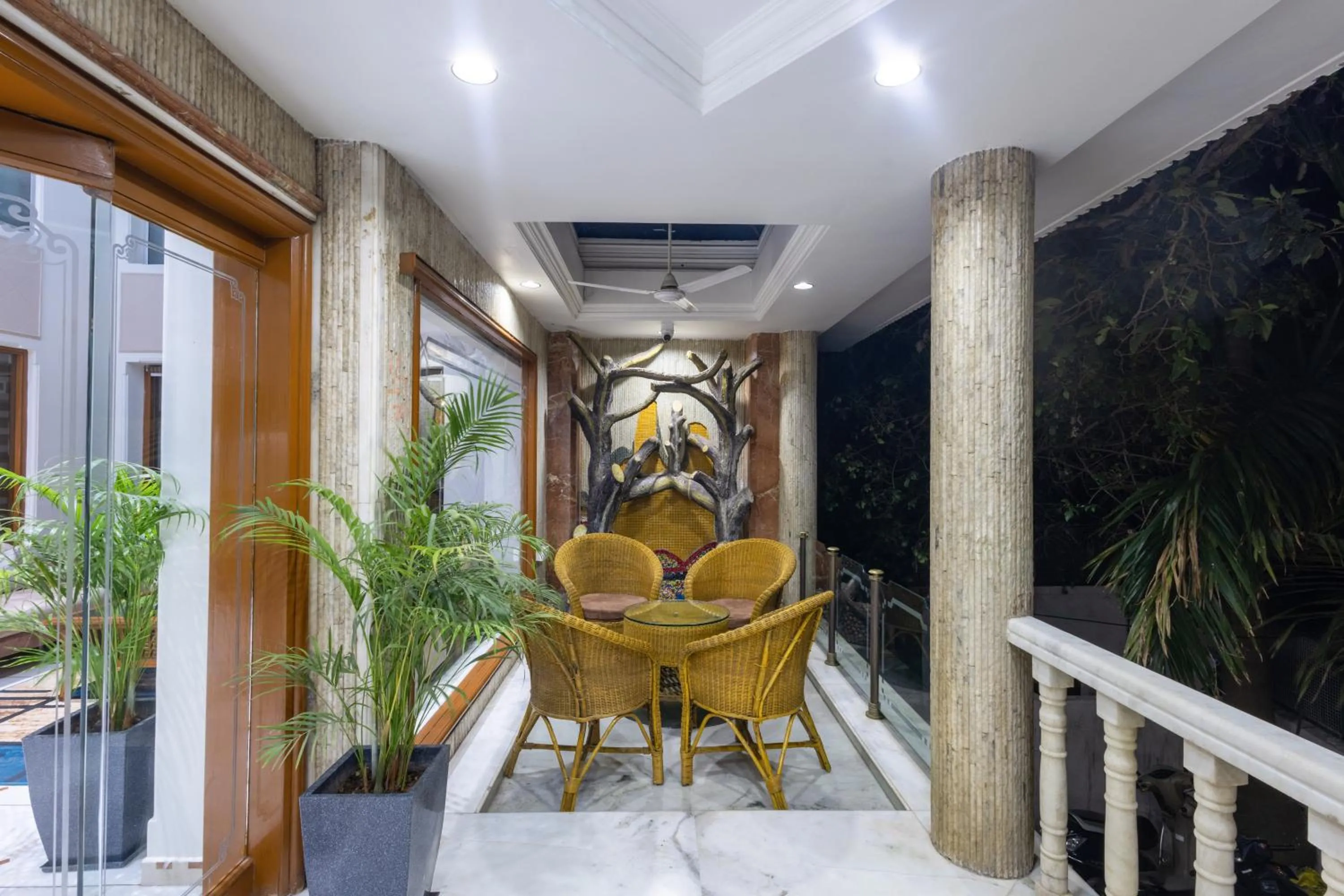 Seating area in Hotel Pravasa Stay