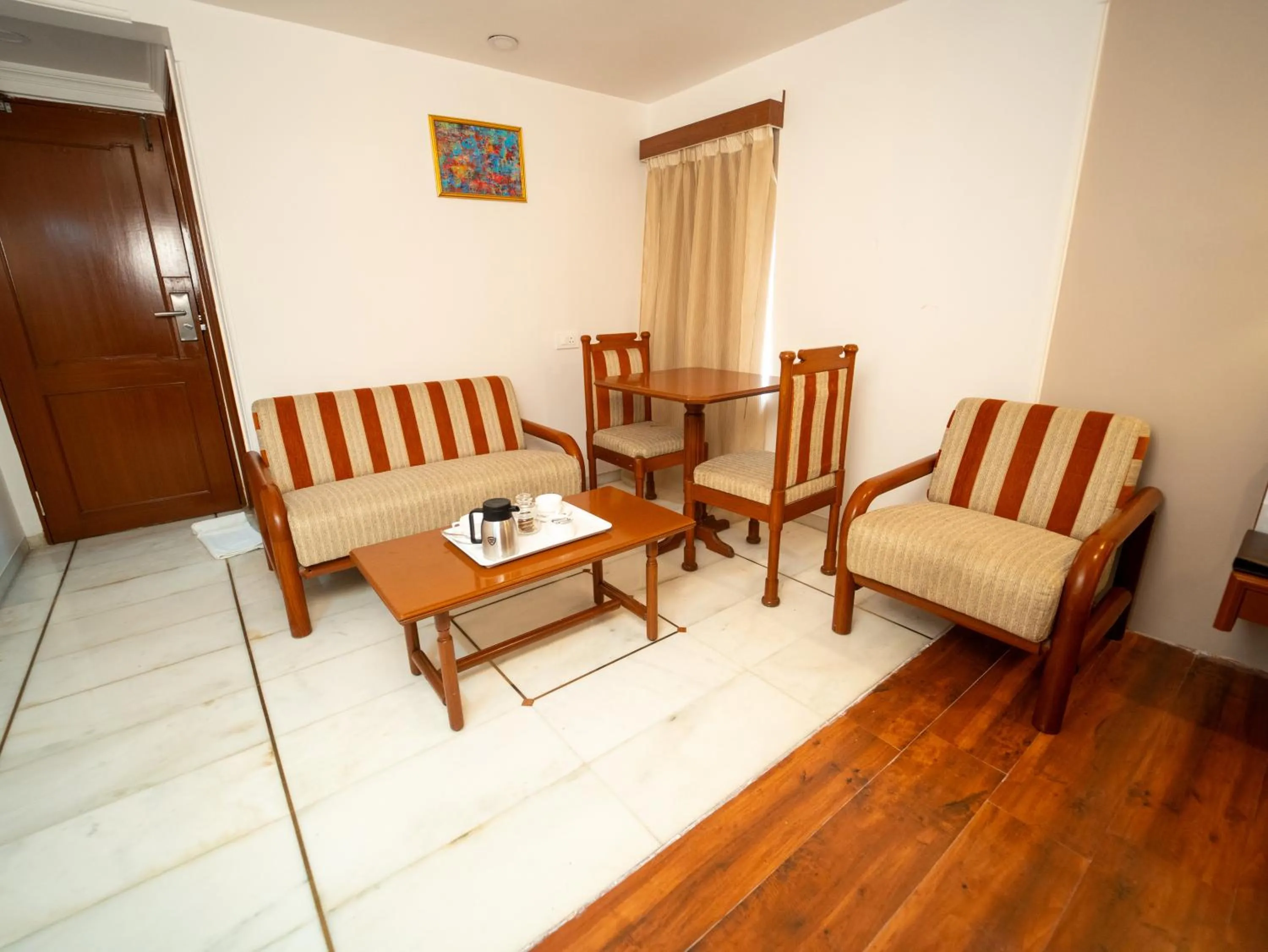 Seating area in Hotel Pravasa Stay