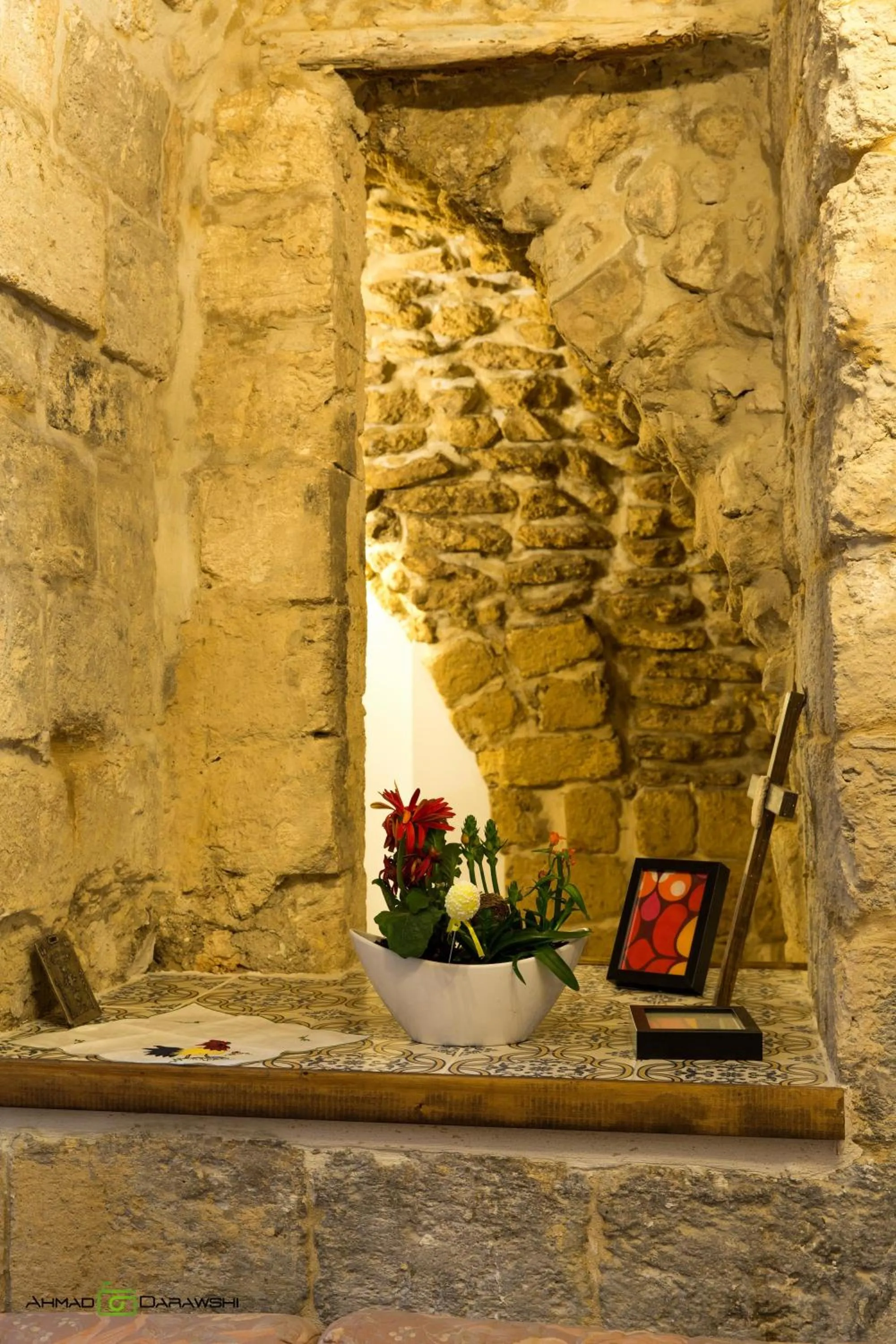 Decorative detail in Al-Hakim Boutique Hotel Old Town Nazareth