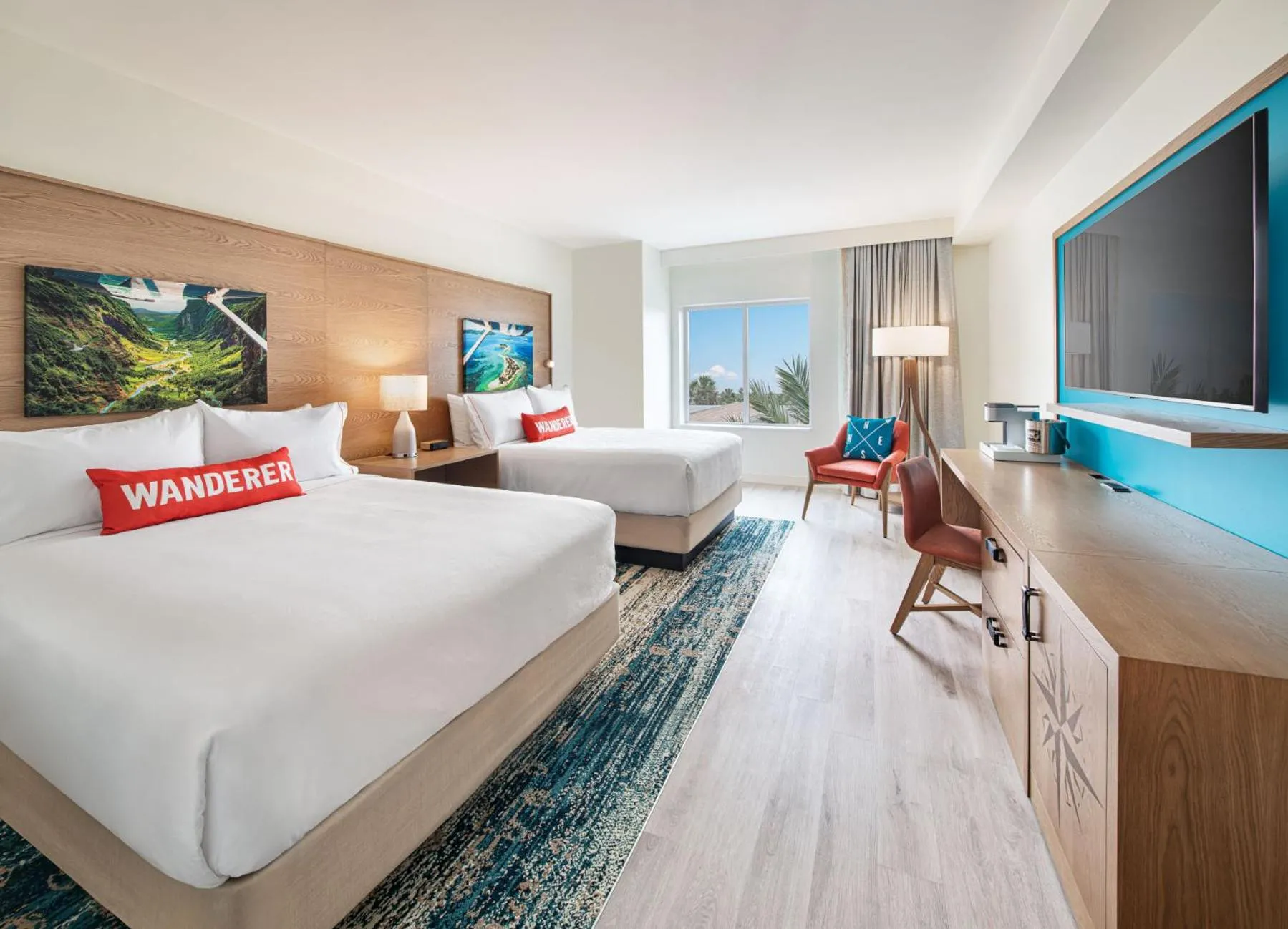 Deluxe Queen Room with Two Queen Beds in Compass by Margaritaville Flagler Beach