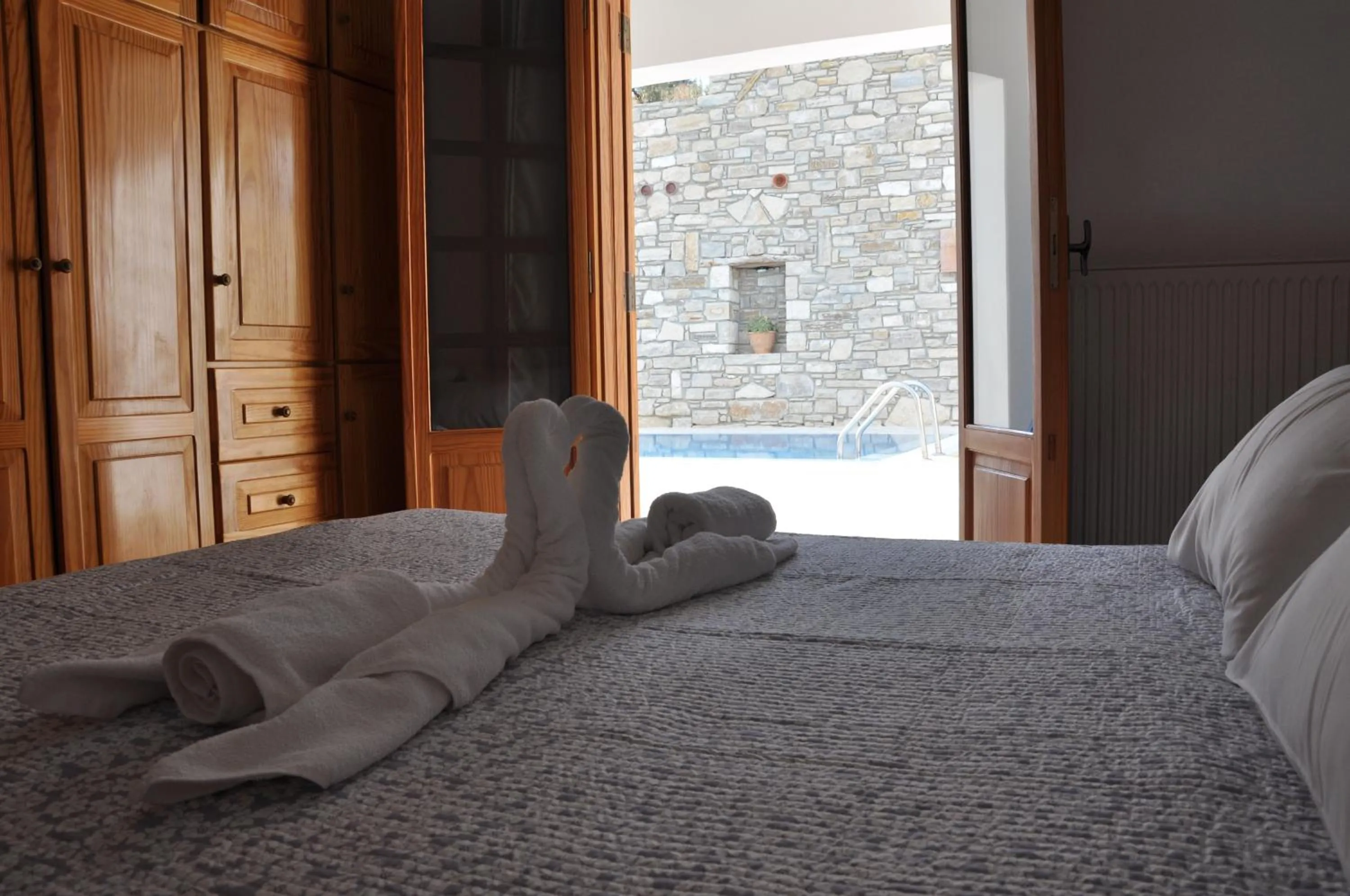 Bed in Villa Leonidas just enjoy your holidays
