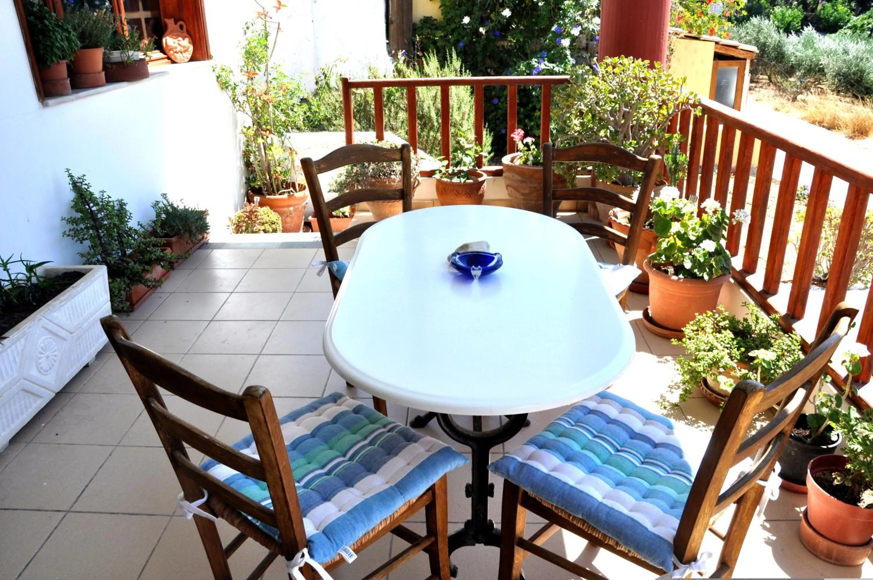 Balcony/Terrace in Villa Leonidas just enjoy your holidays