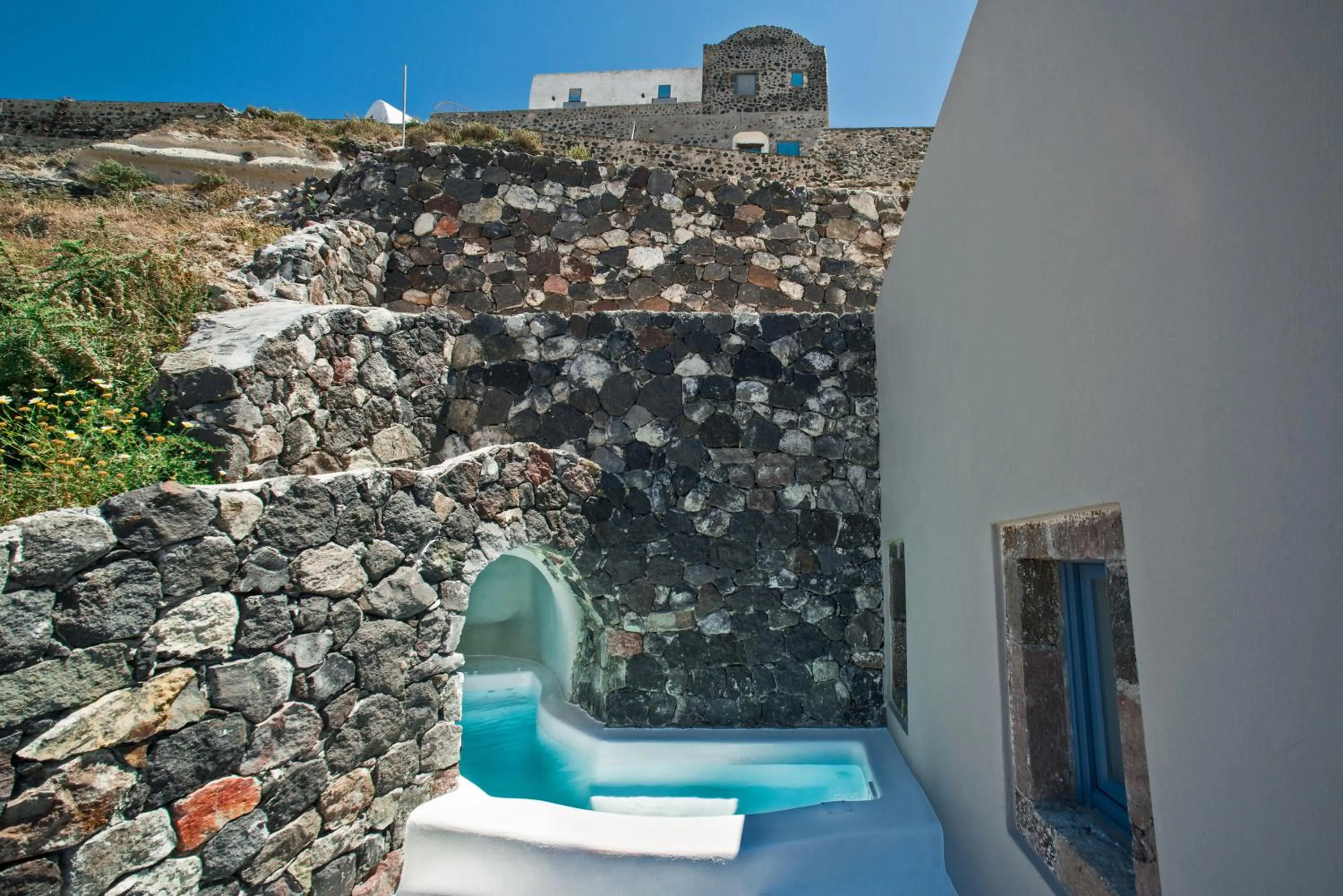 Patio in Luna Santorini Suites
