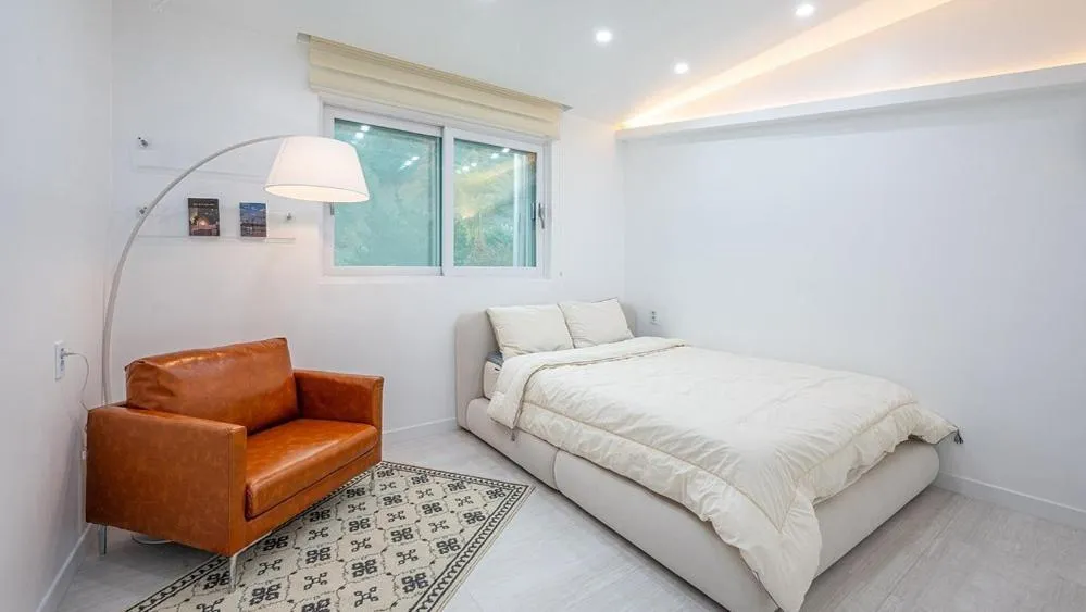 Bed in Gapyeong Kongkong Kids Pool Villa