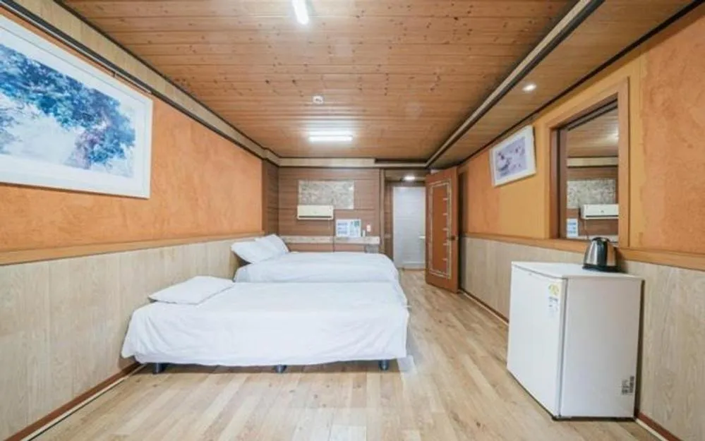 Bed in Jeju Joy Hill Pension