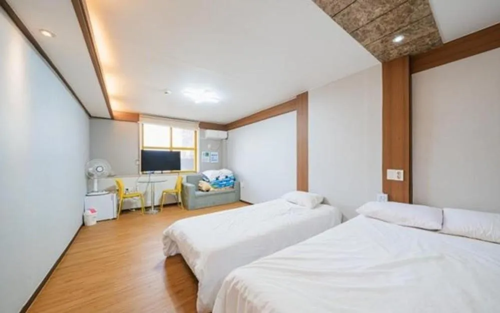 Bed in Jeju Joy Hill Pension