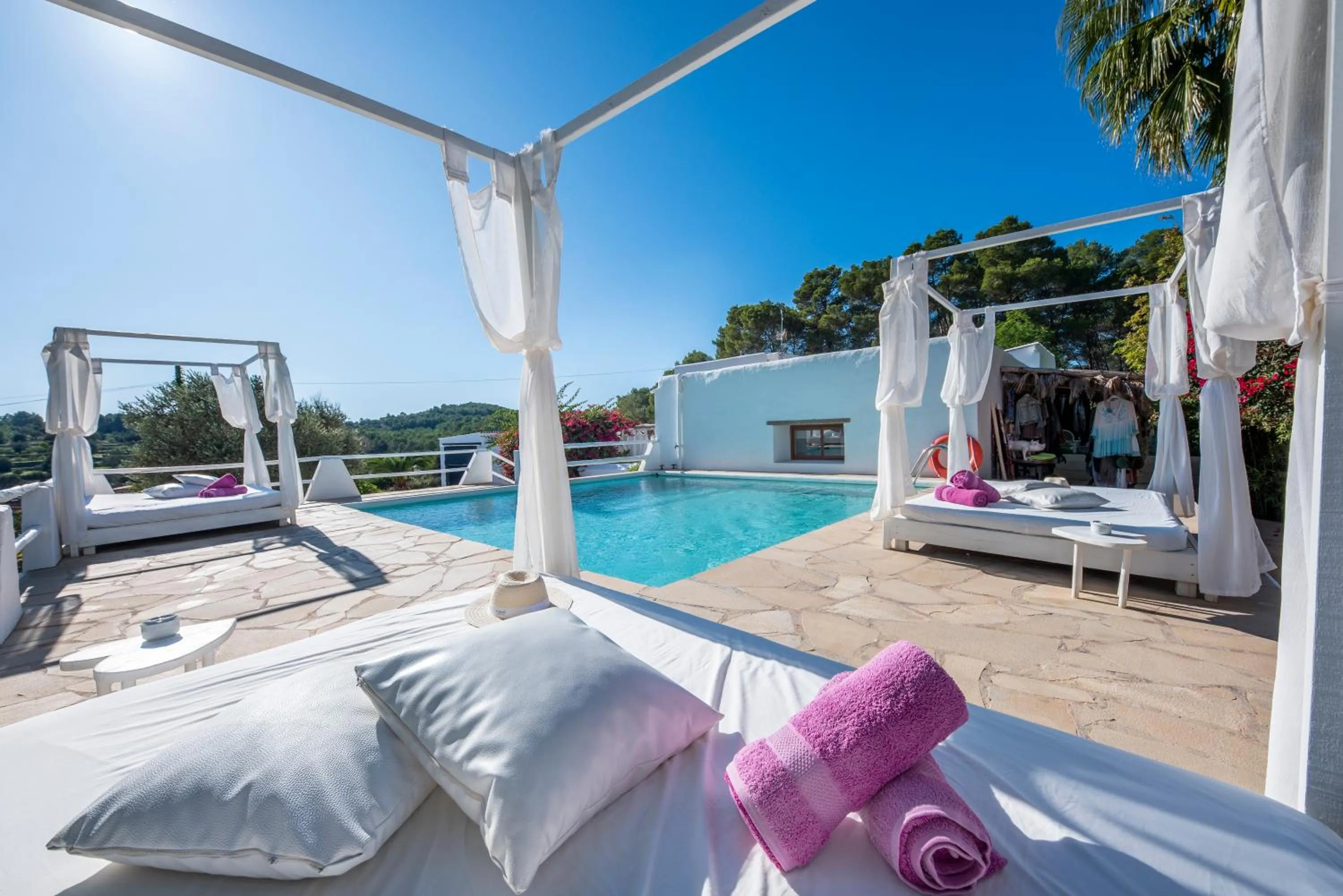 Pool view in Agroturismo Can Cosmi Prats