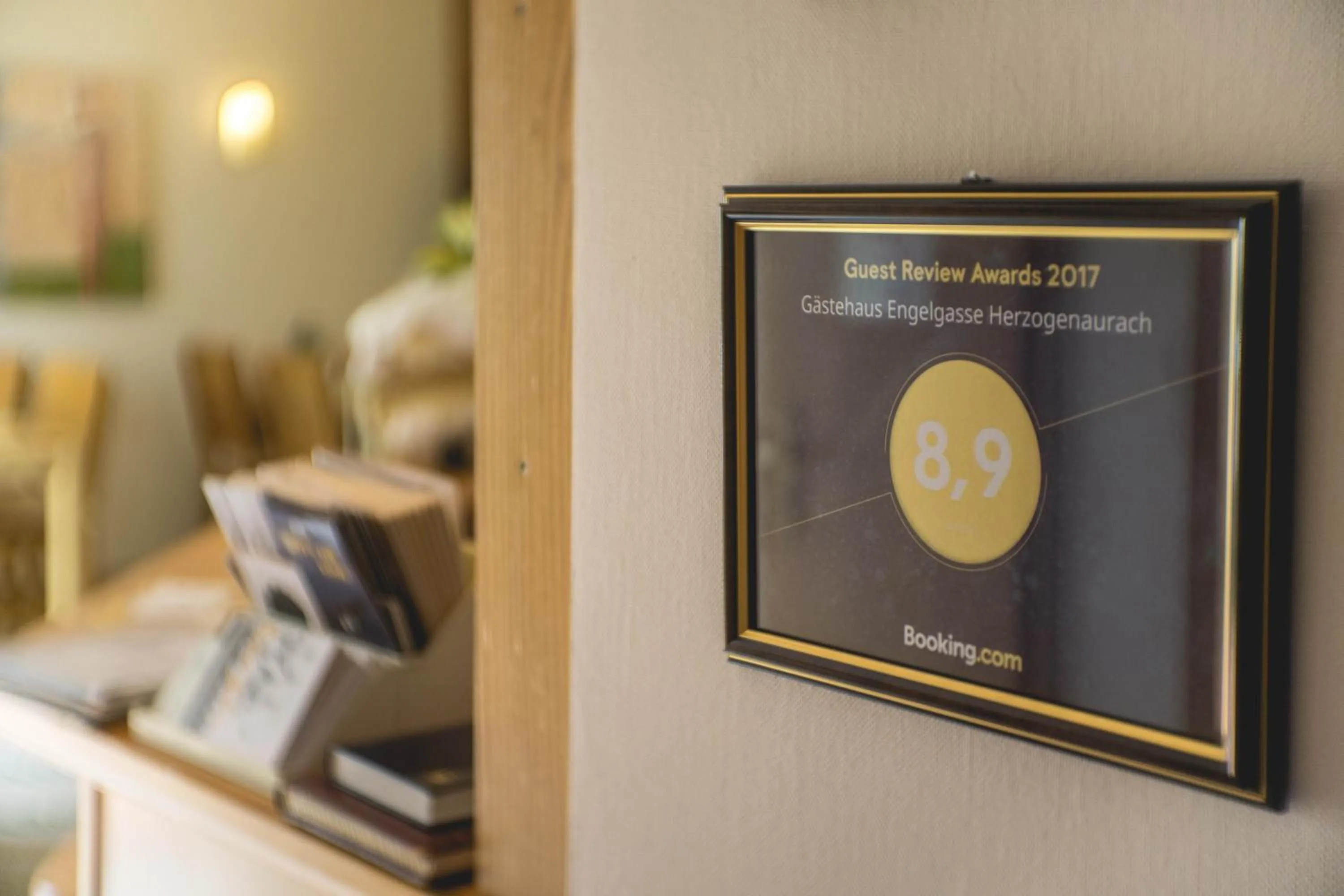 Certificate/Award in Gästehaus Engelgasse Herzogenaurach