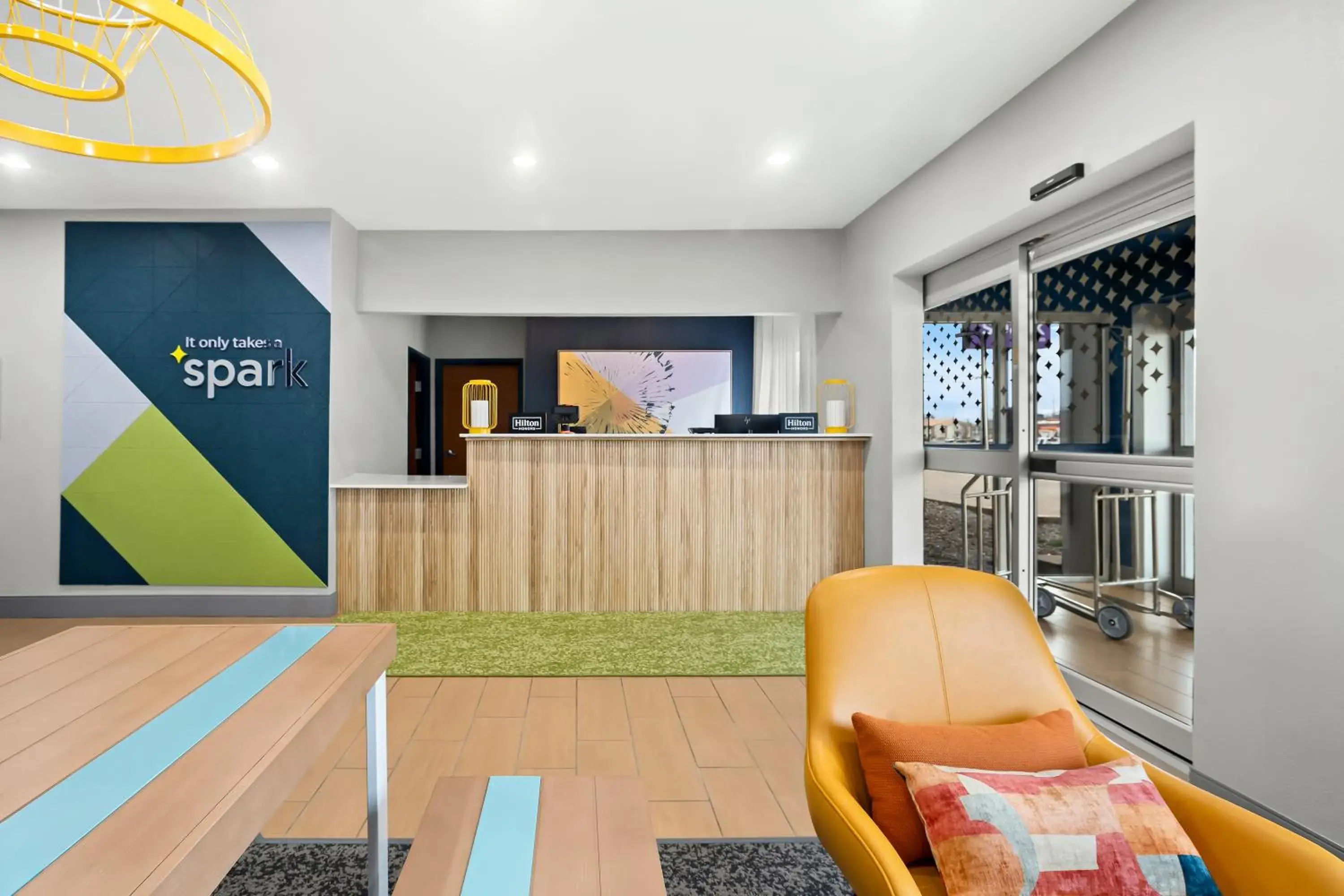 Lobby or reception in Spark By Hilton Moline Quad Cities Lobby or reception in Spark By Hilton Moline Quad Cities