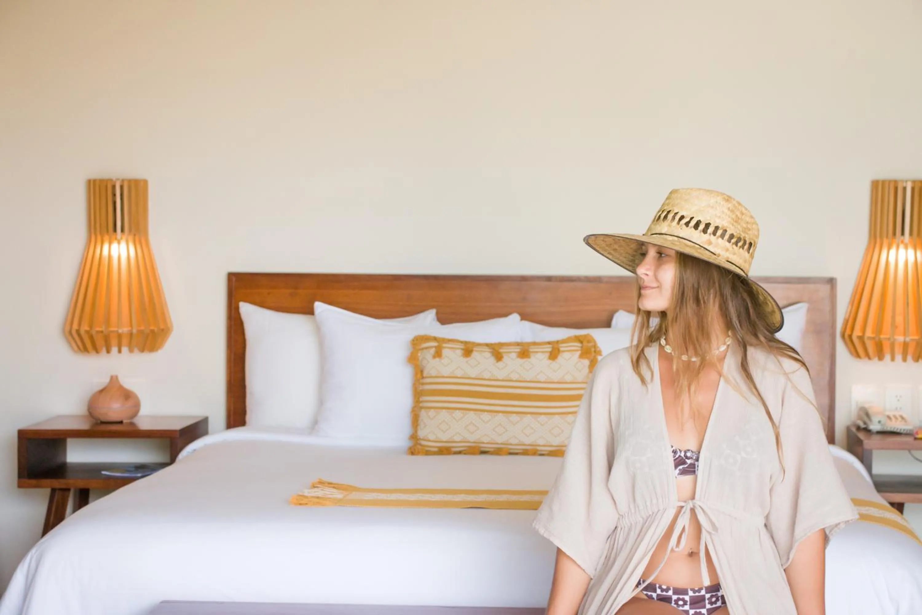 Bed in La Zebra Tulum, a Small Luxury Hotel