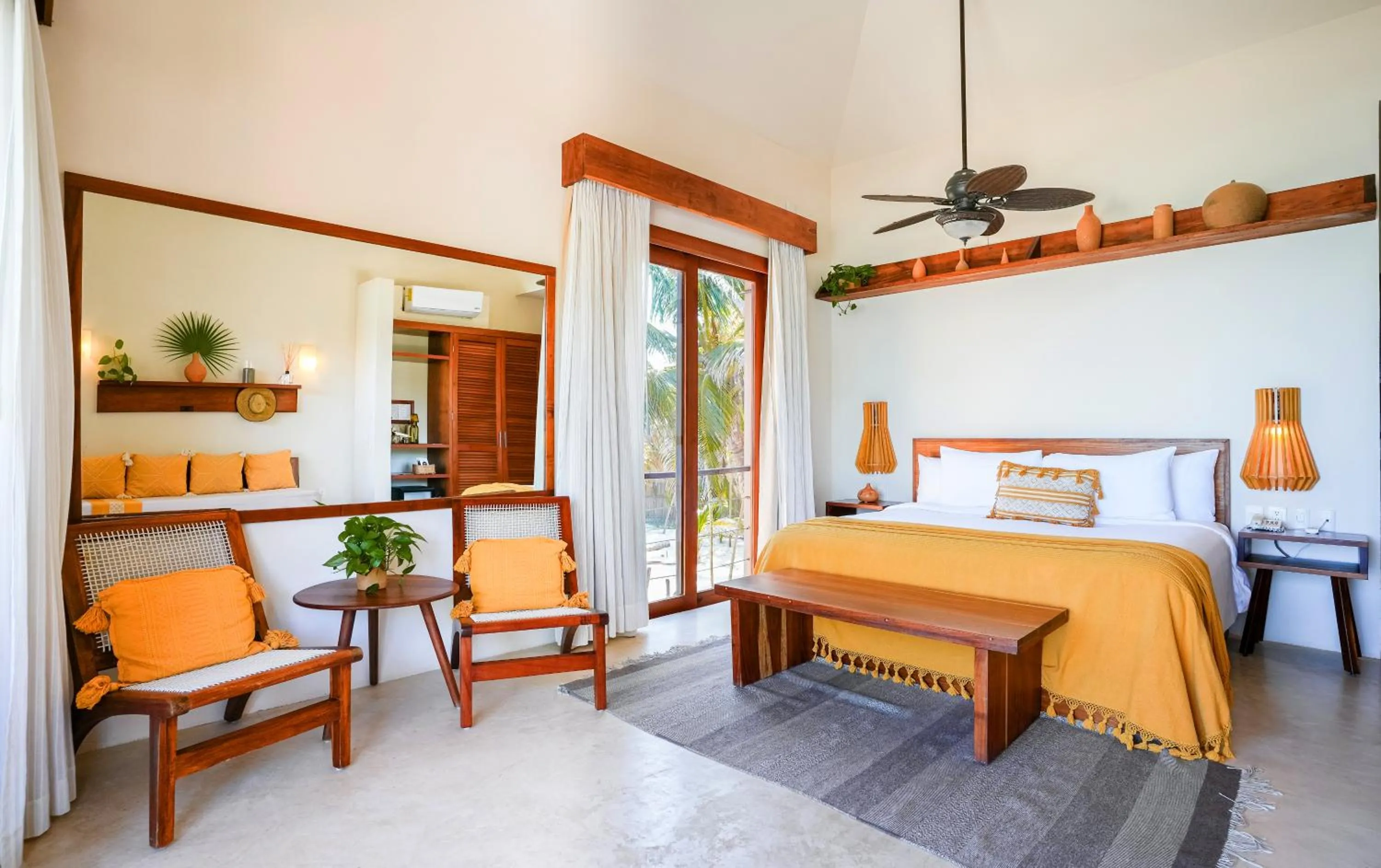 Bed in La Zebra Tulum, a Small Luxury Hotel