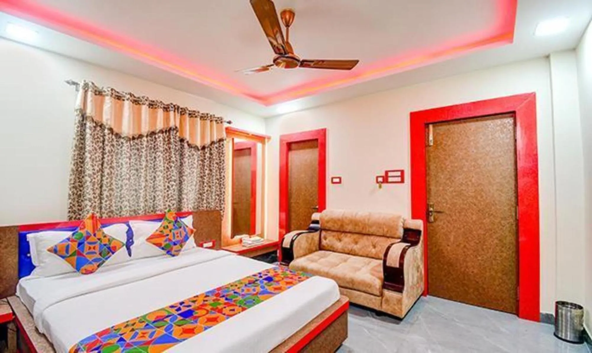 Bed in FabHotel The Crown Comforts