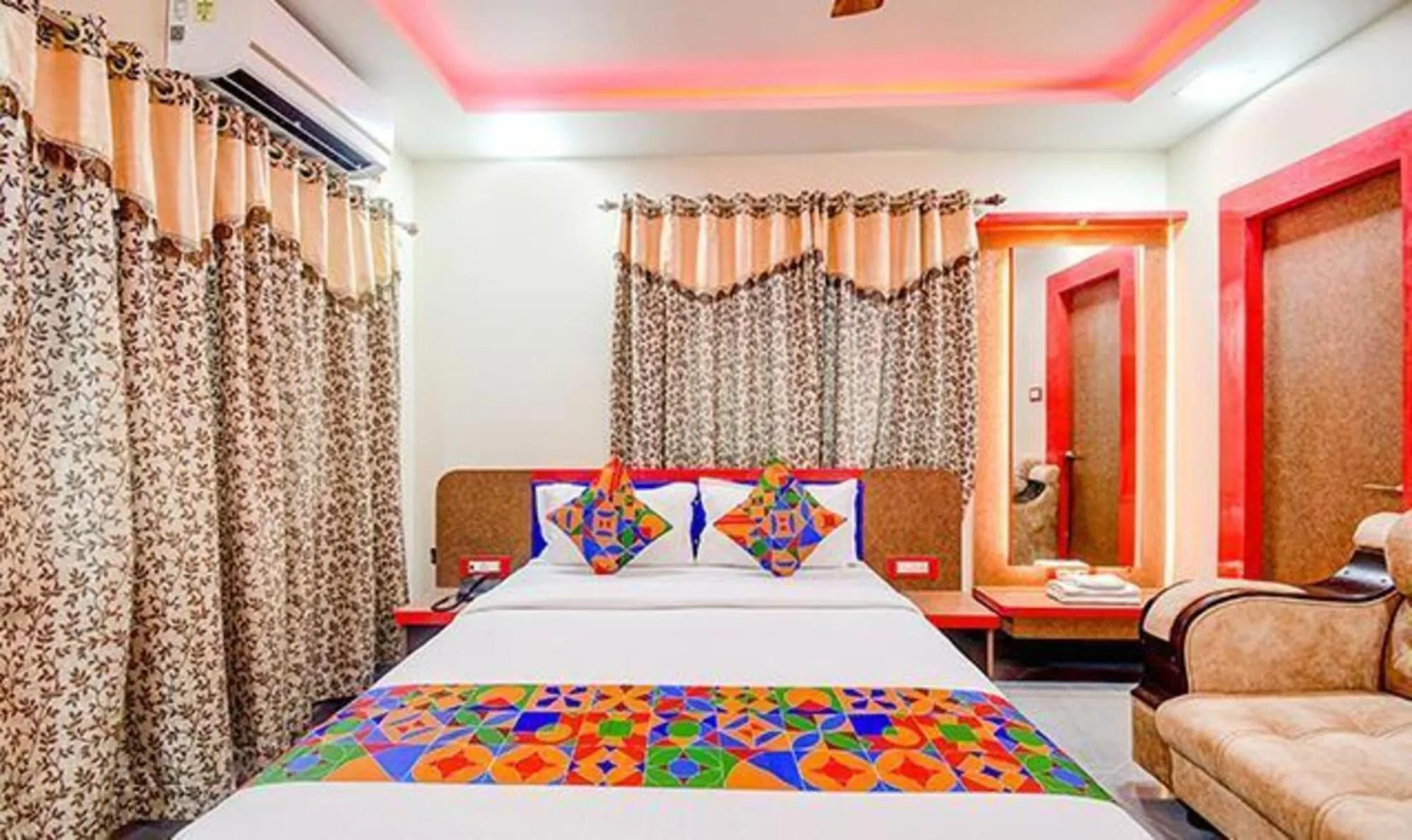 Bed in FabHotel The Crown Comforts