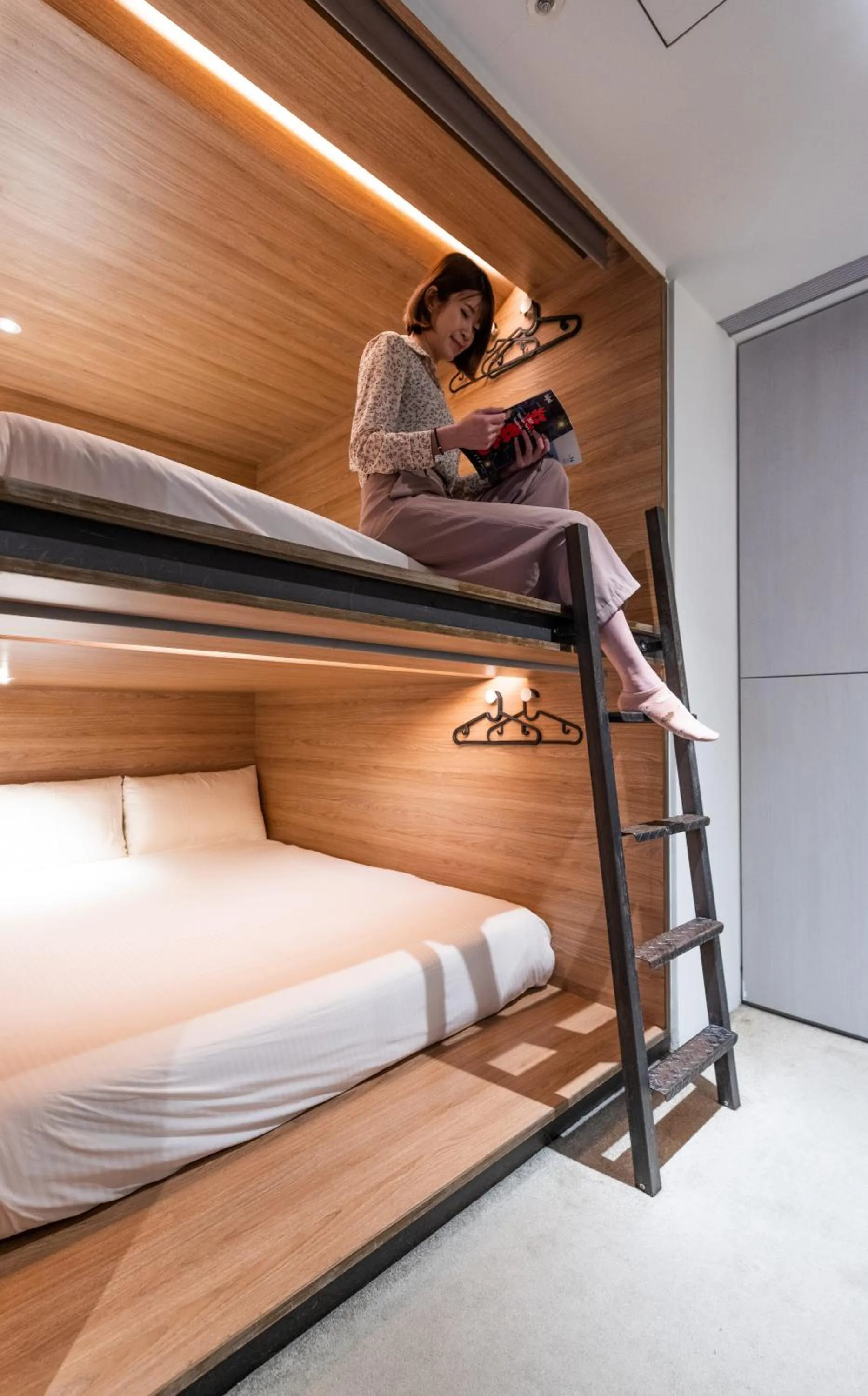 bunk bed in Bouti City Capsule Inn