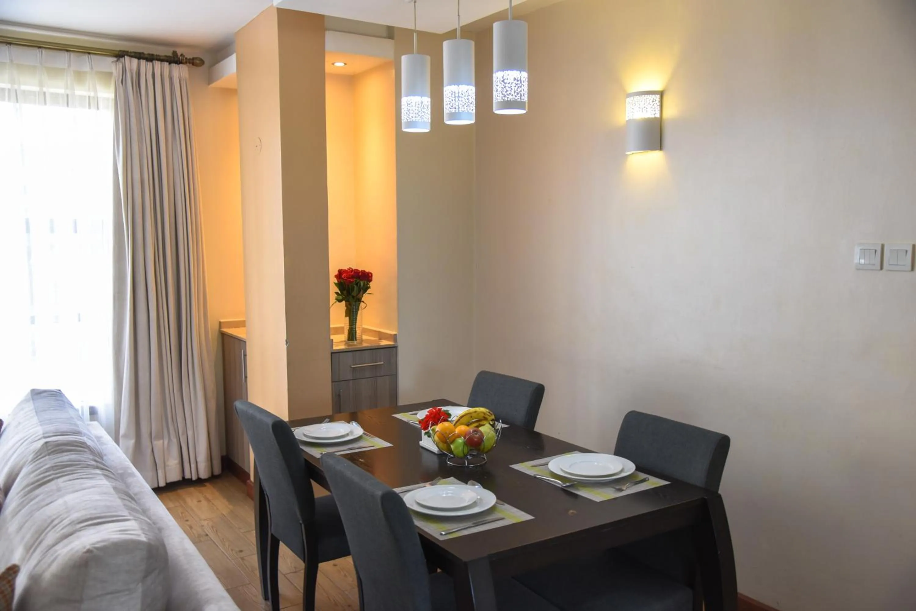 Dining area in Fedha Residences by Trianum