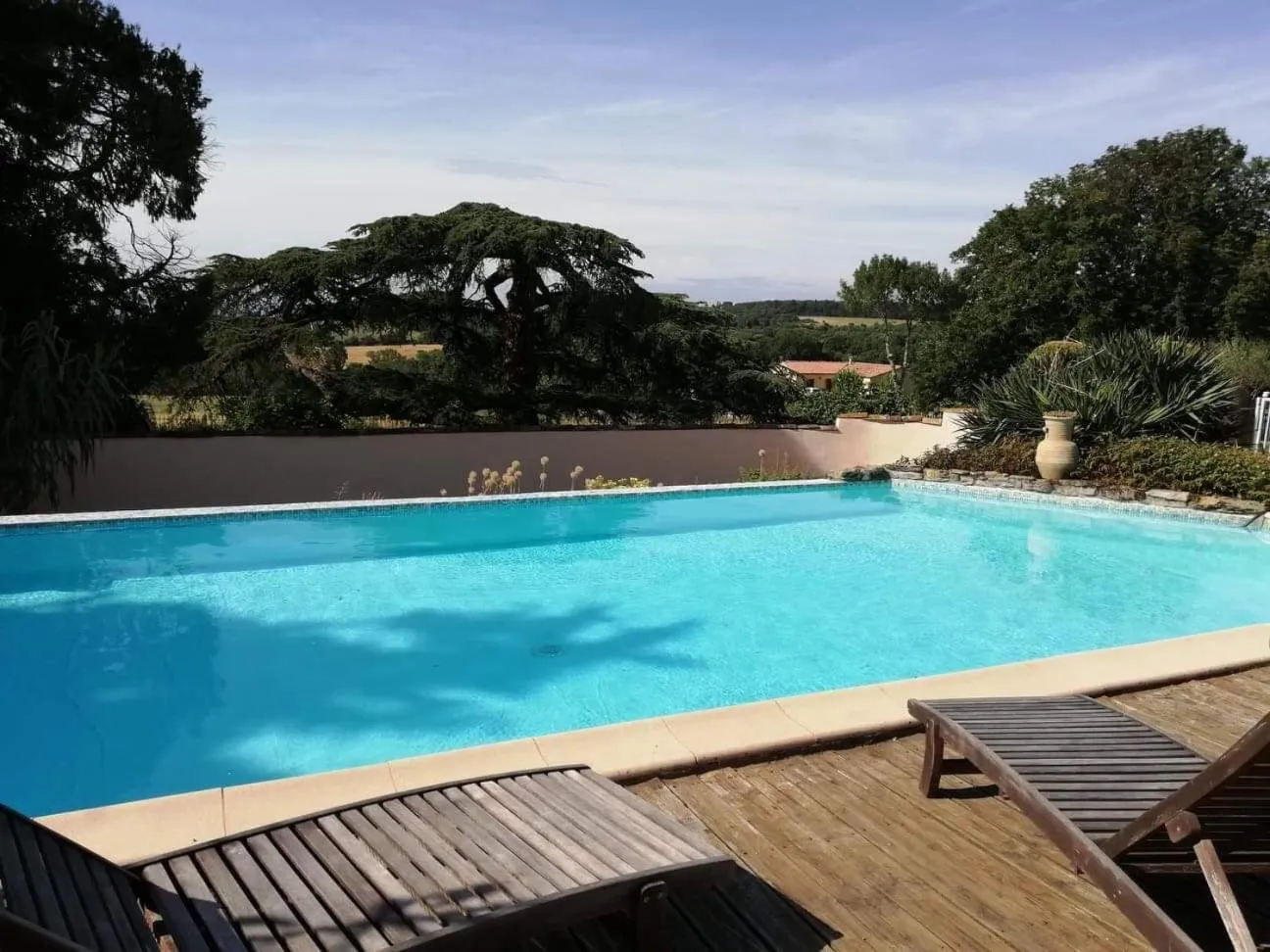Swimming pool in Château de Villeneuve - Montolieu