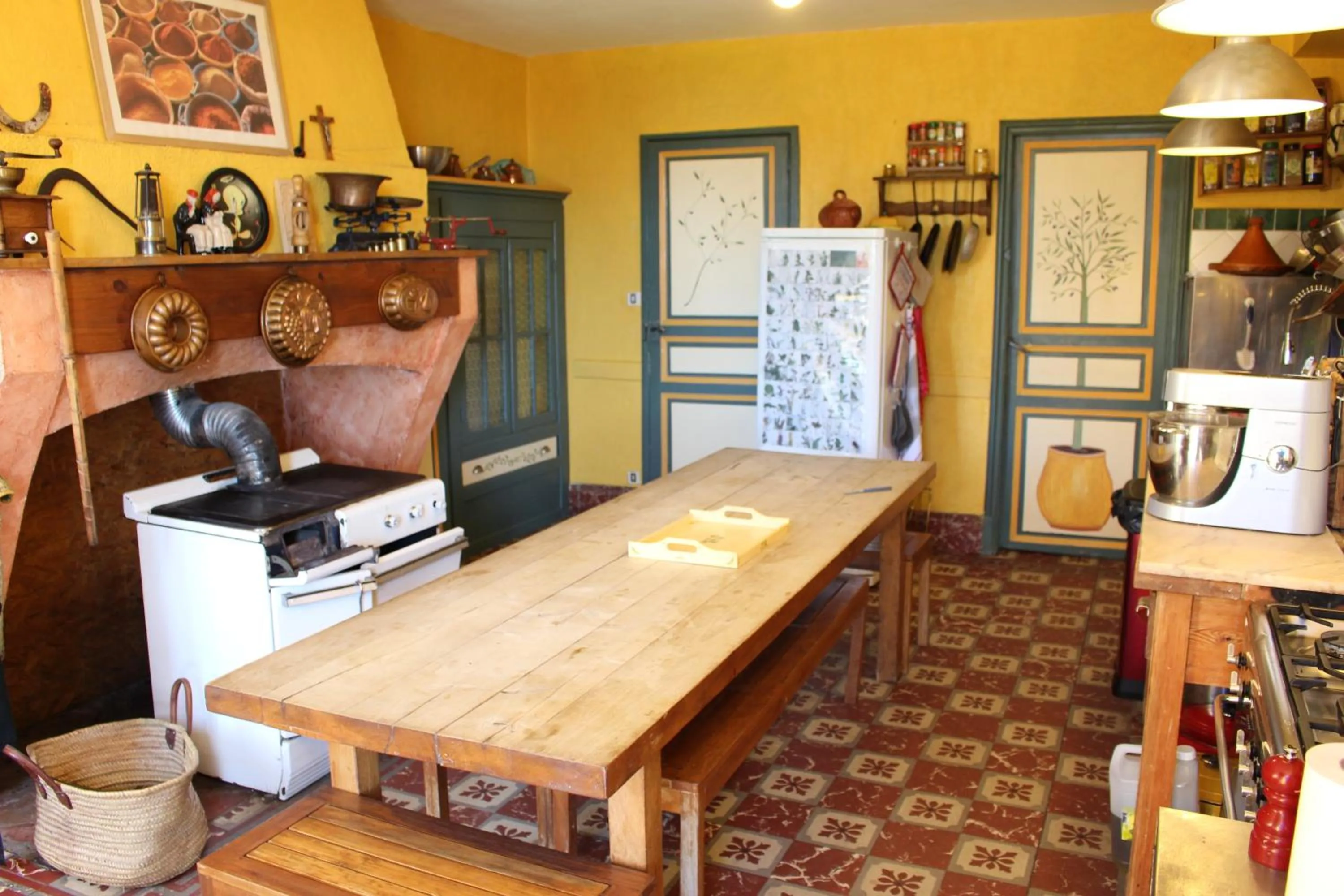 Kitchen or kitchenette in Château de Villeneuve - Montolieu