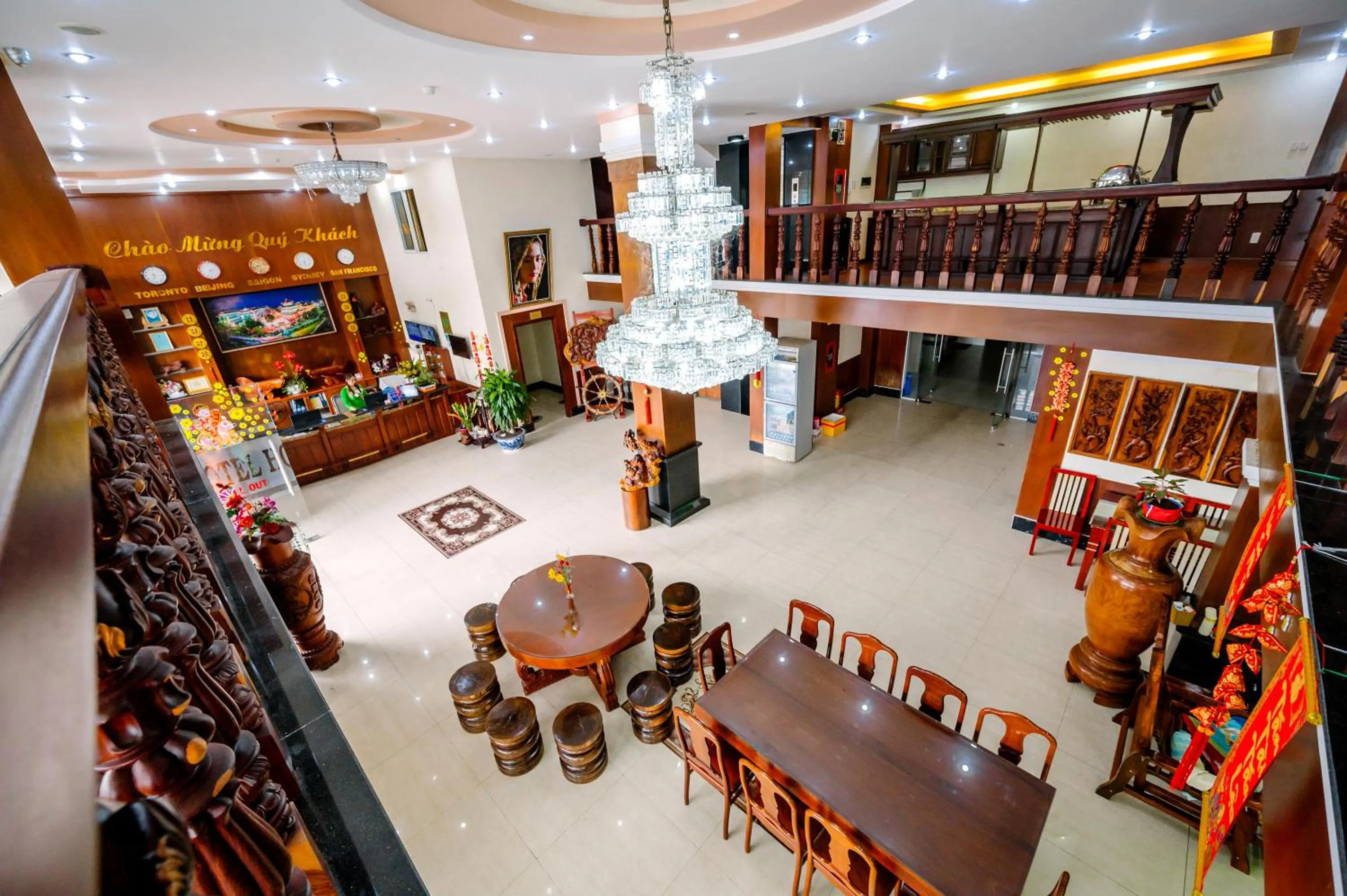 Living room in Hoang Duc Hotel