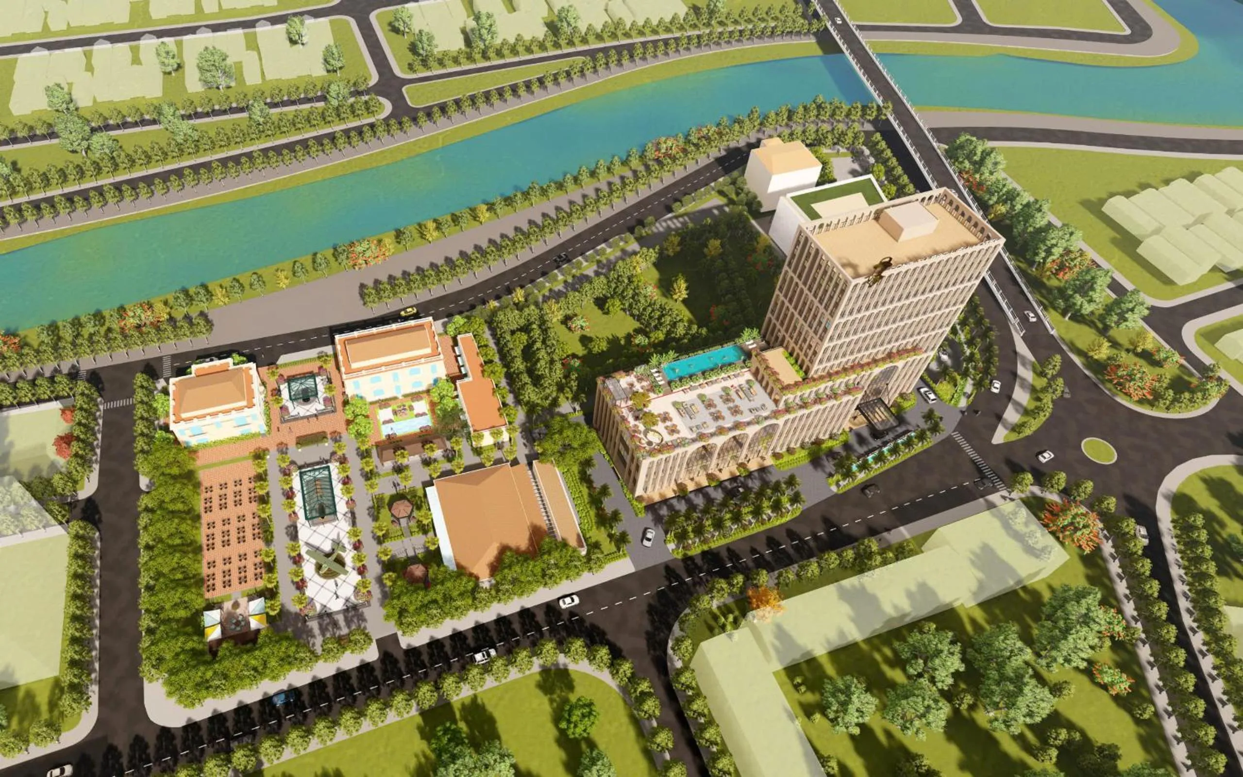 Bird's eye view in Hotel Công Tử Bạc Liêu