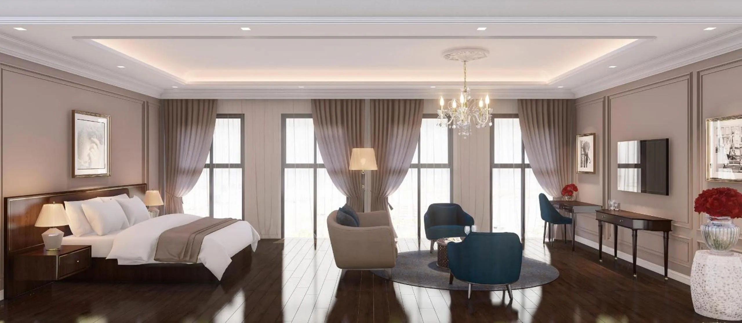 Bed in Hotel Công Tử Bạc Liêu