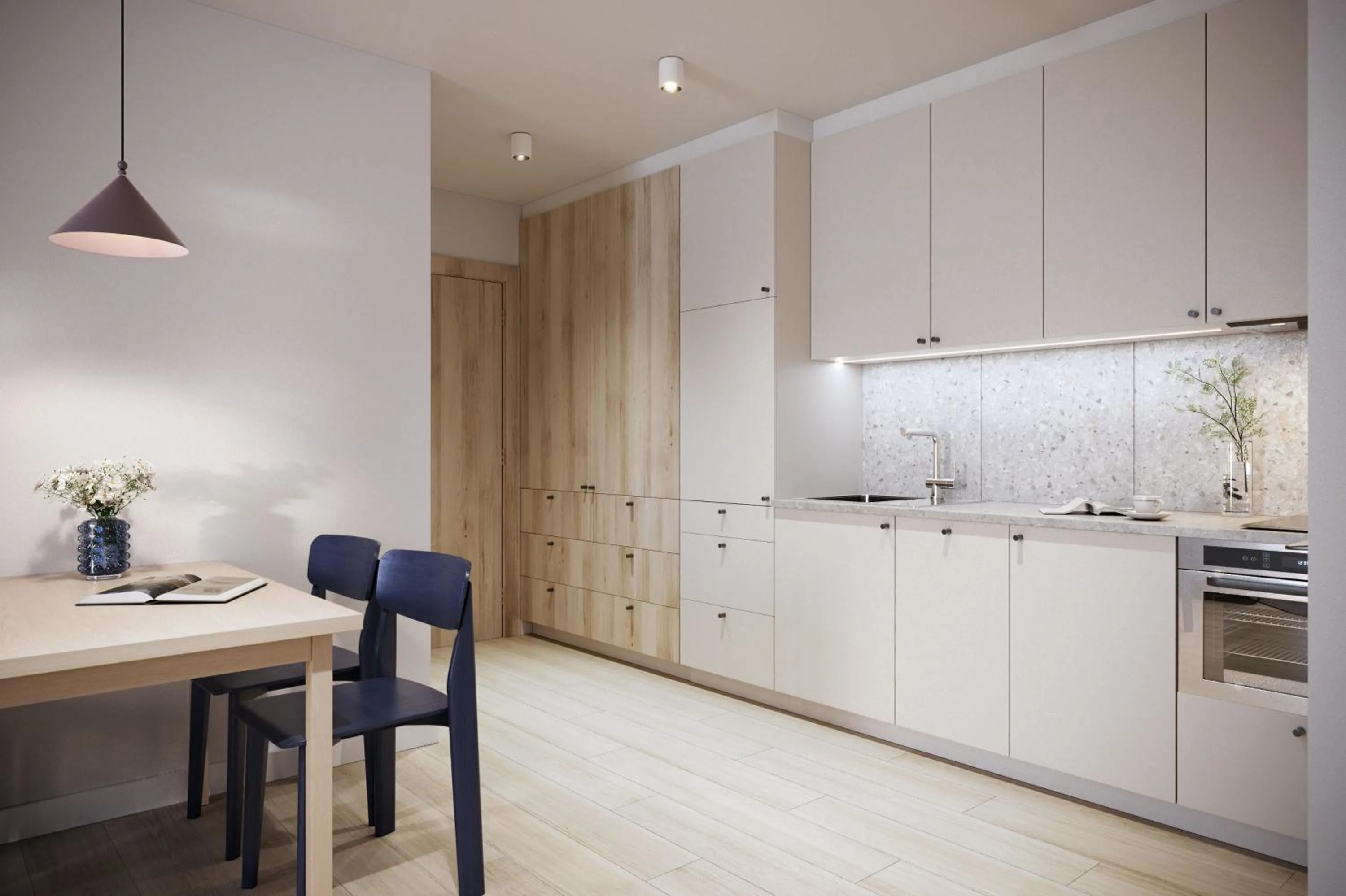 Kitchen or kitchenette in Noli Gdansk Riverside